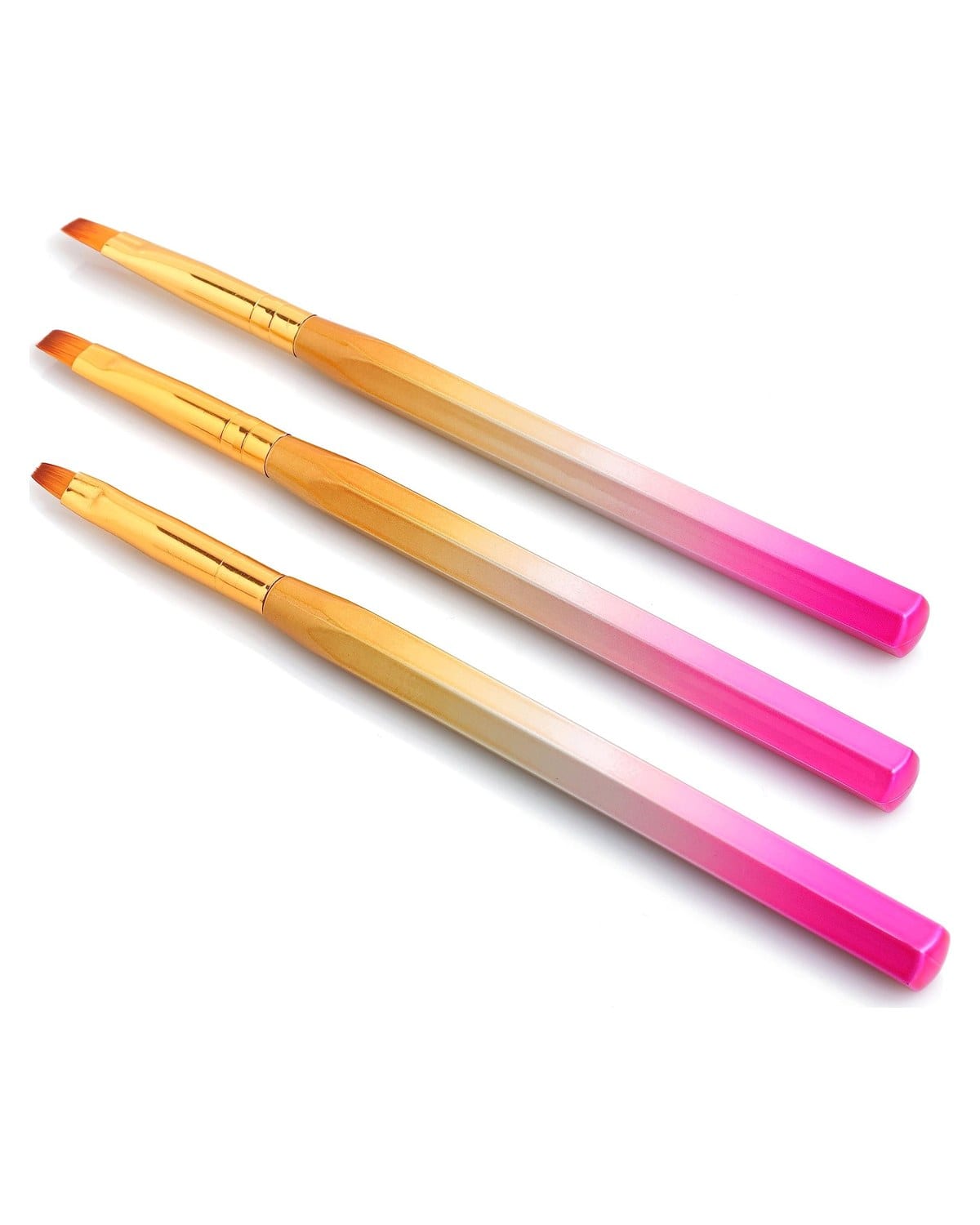 GLOBAL FASHION Professional Nail Art Gradient Pen with Flat Fine Brush - Create Stunning Gradient Nails at Home - | (Set) — Color 100093606465