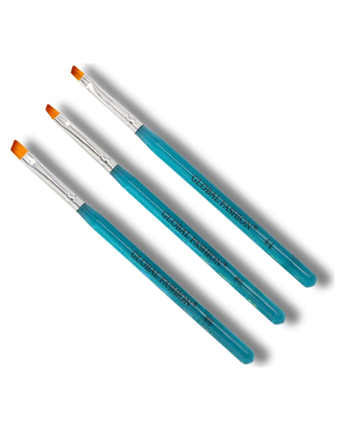 GLOBAL FASHION Professional Flat Synthetic Nail Brush for UV Gel Polish - Create Stunning Nails at Home - | (Set) — Color 100091360872