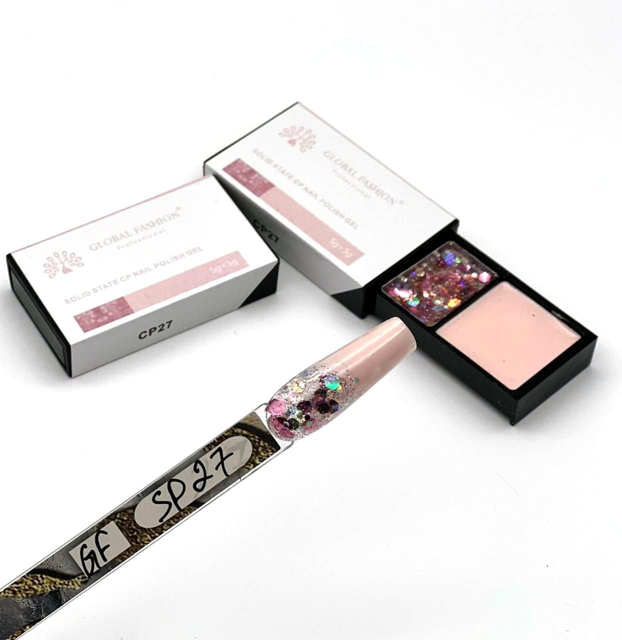 GLOBAL FASHION Professional Long-Lasting Solid Gel Nail Polish Kit by - Up to 3+ Weeks Chip-Free Shine (CP 27)