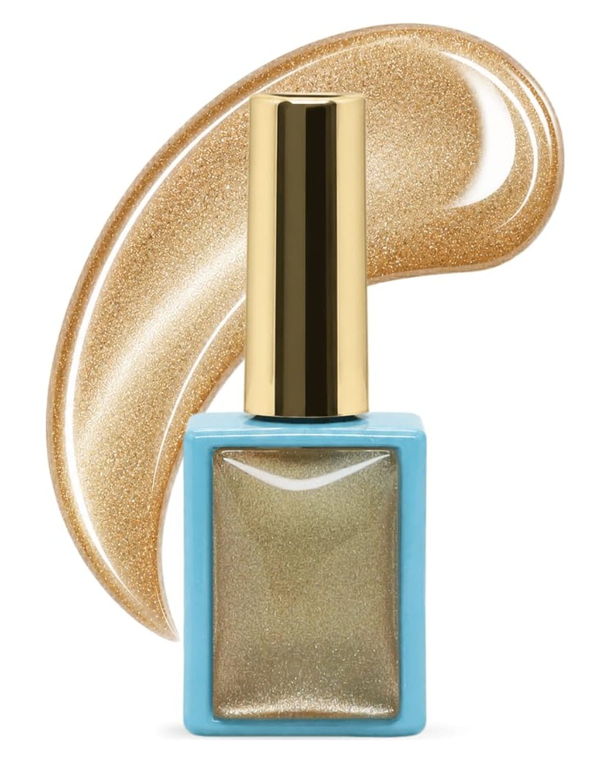 Magic Glaze Magnetic Cat Eye Gel Nail Polish - Blue Silver Glitter, 01 (04)