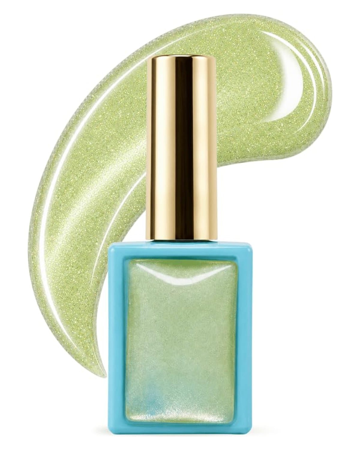 Magic Glaze Magnetic Cat Eye Gel Nail Polish - Blue Silver Glitter, 01 (09)