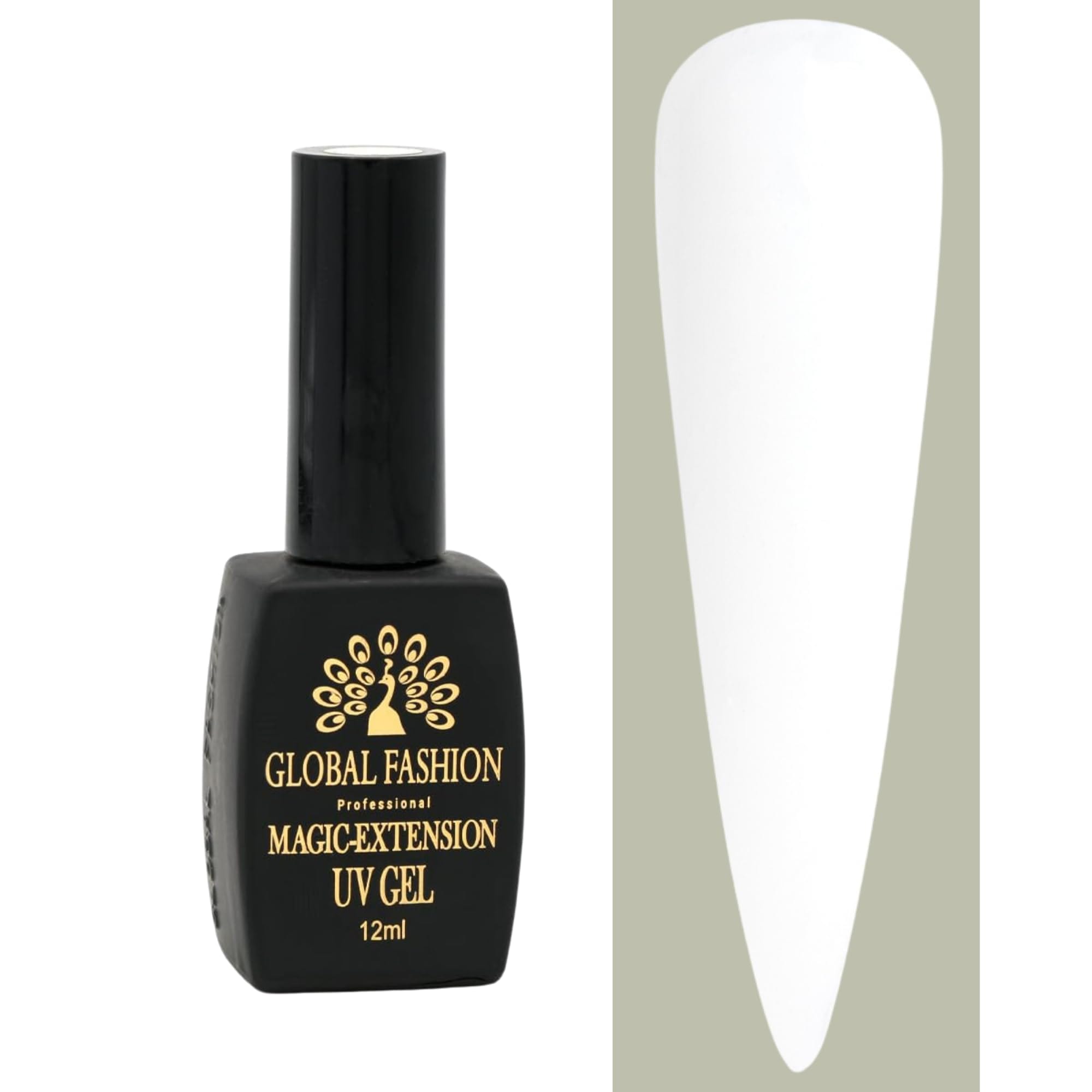 Global Fashion Magic Extension UV Gel -12ml Self-Leveling Builder for Nail Extensions, French Manicure Base, Hard Gel Formula, Long-Lasting, Professional Use, Soak Off, UV/LED Curable (21)