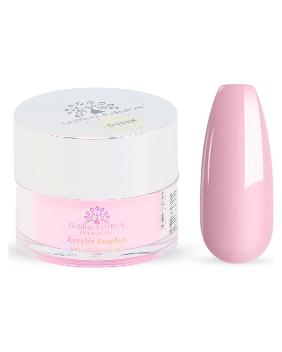 Acrylic Powder - Clear Finish, Strong Adhesion, Bubble-Free, Non-Yellowing, For Nail Extensions, Overlays, 3D & French Nails, Low-Odor, Fast-Setting, Professional Salon-Quality Formula (Pink, 15g) — Color 0744963296444