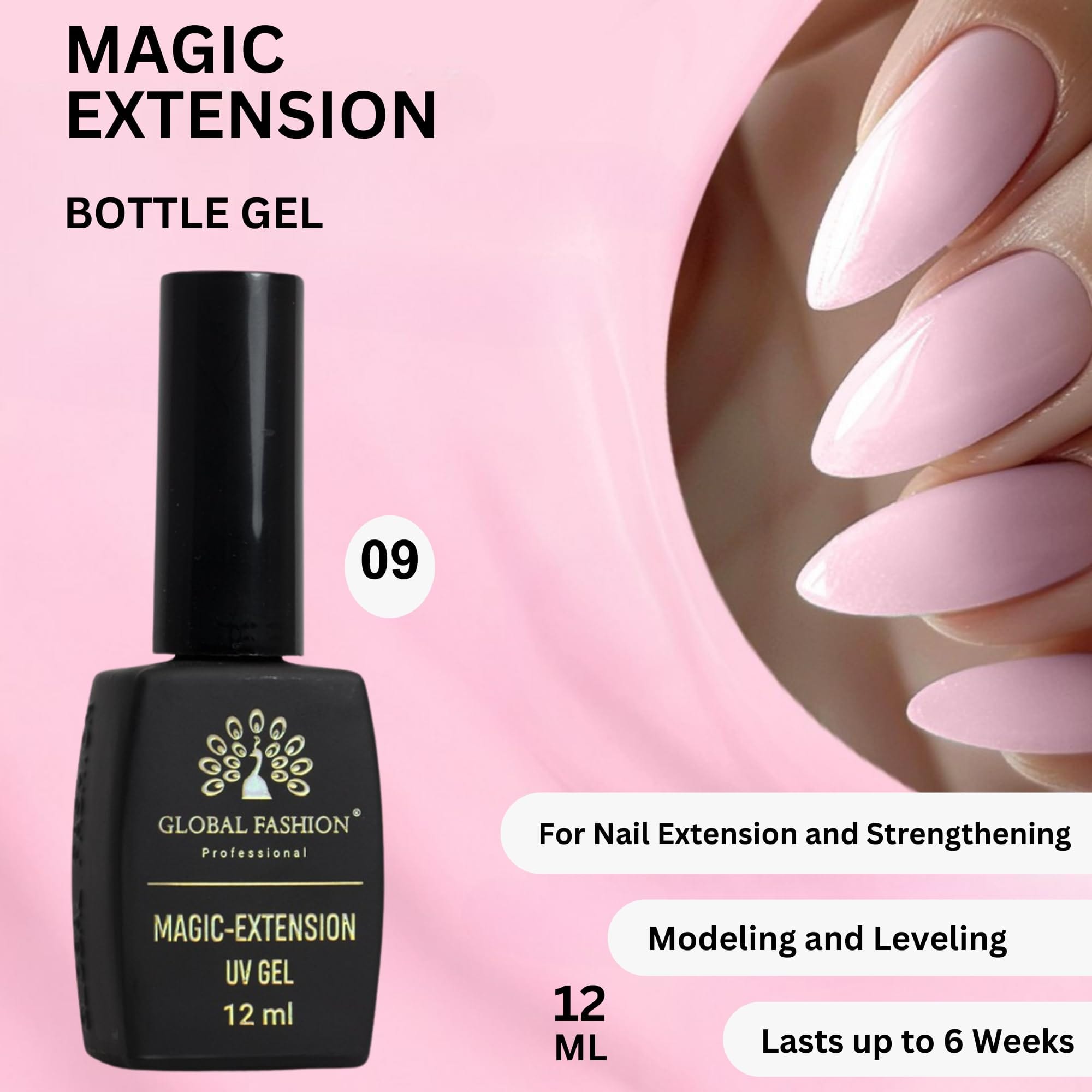 Achieve Stunning Nail Extensions With  Magic-Extension Gel - 12 ML (09) — Color 2000000084787