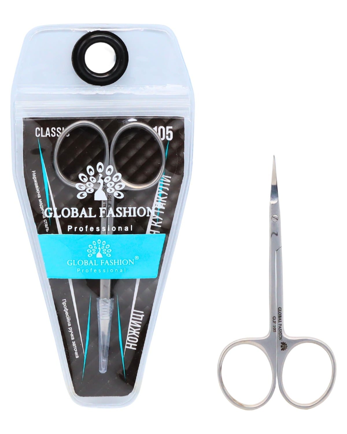 Global Fashion Cuticle Scissors – Hand Sharpened, Medical Stainless Steel, Precision Blades for Nail & Cuticle Trimming, Rust-Resistant Manicure Tool for Home & Salon Use (Classic)