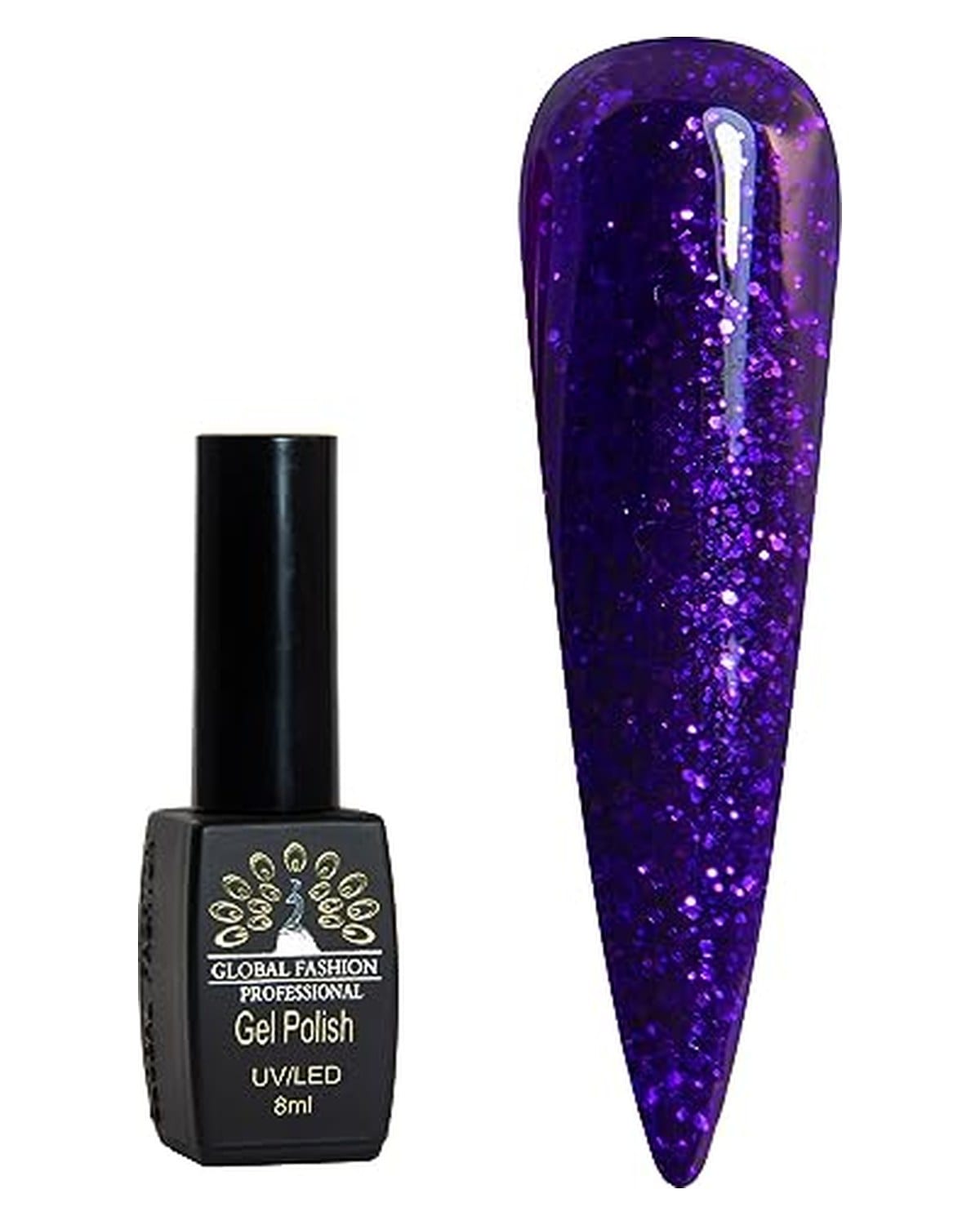 Black Elite Gel Polish 8ml, Long-Lasting Gel Colors, (164)
