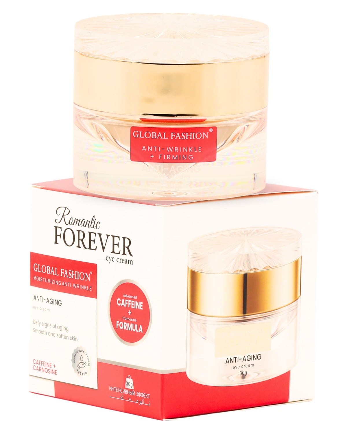 Romantic Forever Eye Cream 30g Anti-Wrinkle & Firming Under Eye Treatment – Hydrating & Brightening Formula with Caffeine, Carnosine, Peptides & Squalane Reduces Puffiness, Dark Ci — Scent 0614537753454