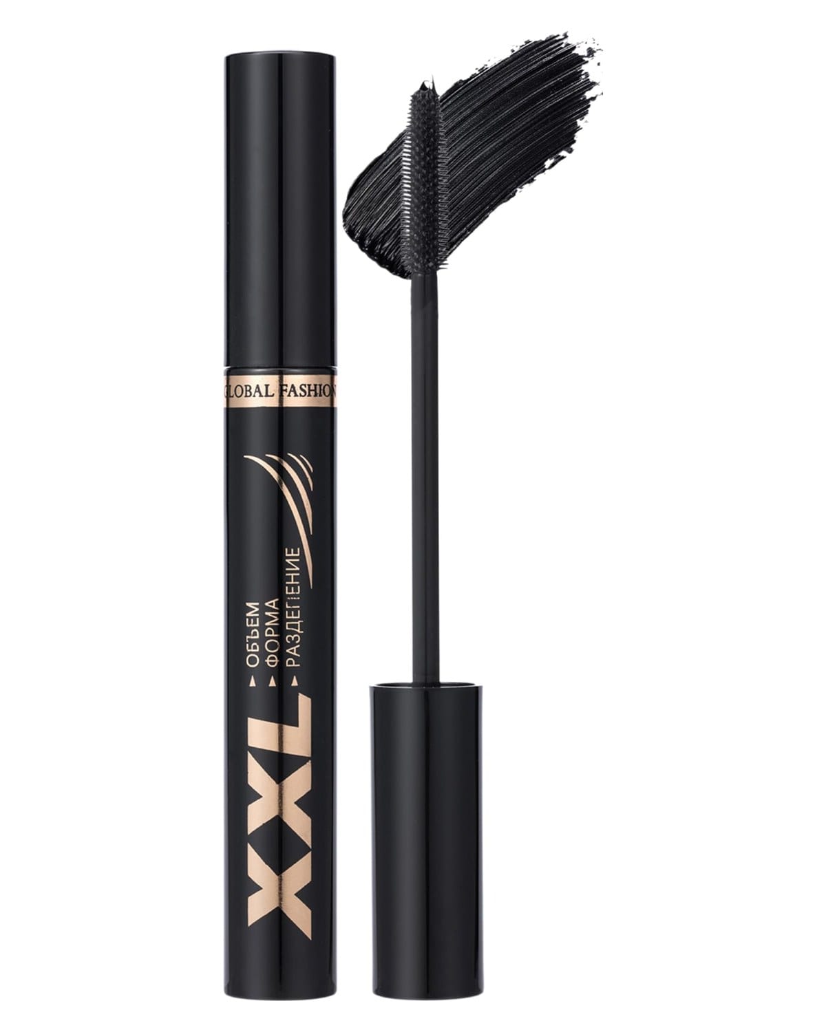 XXL Black Waterproof Mascara for Volume, Length & Curl – Long-Lasting Clump-Free Lash Enhancing Formula, Flake-Free, Sensitive Eyes Safe, Smudge-Proof Makeup for Full, Separated Eyelashes (Brush 1) — Size 0744963290633