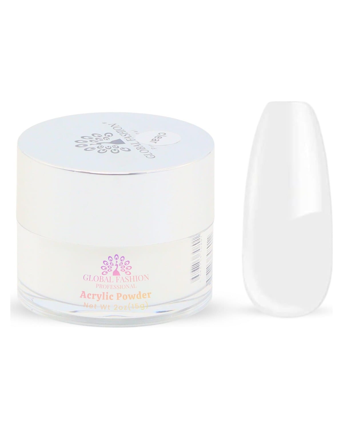 Acrylic Powder - Clear Finish, Strong Adhesion, Bubble-Free, Non-Yellowing, For Nail Extensions, Overlays, 3D & French Nails, Low-Odor, Fast-Setting, Professional Salon-Quality Formula (Clear, 15g) — Color 0744963296420