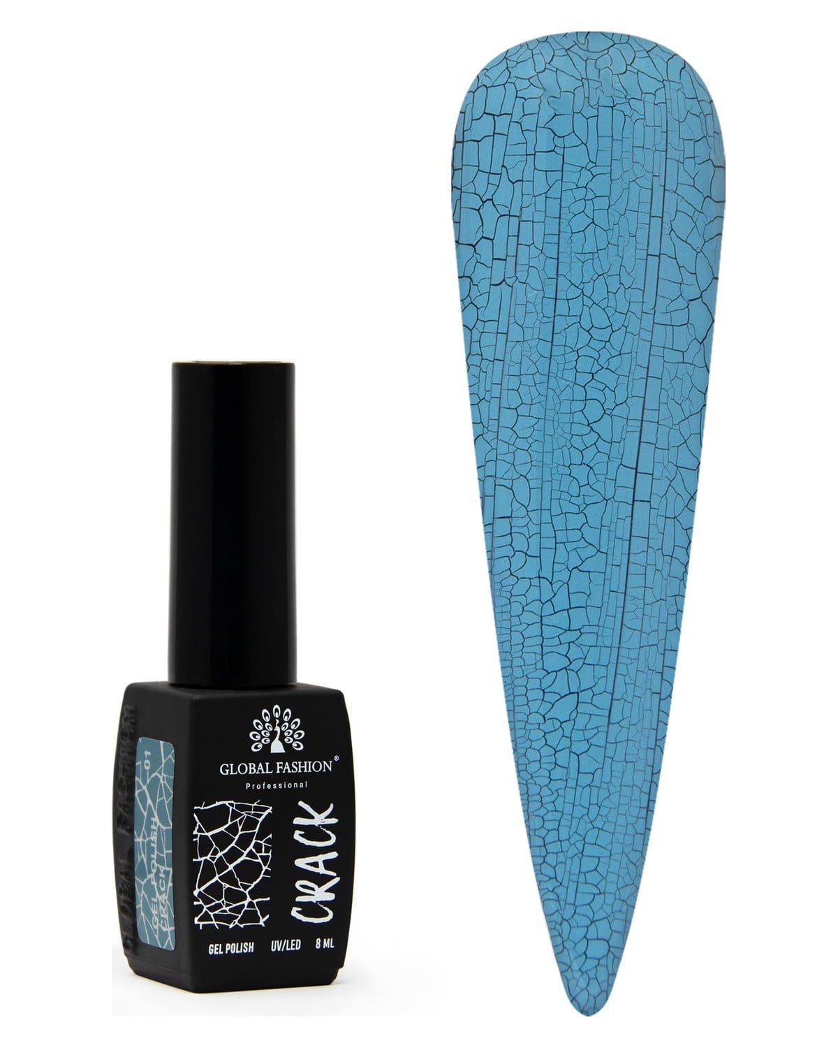 Crackle Gel Nail Polish -12 Colors 8ml, Long-Lasting UV/LED Soak Off Gel, Chip-Resistant, Glossy Finish, Cracked Effects,DIY Nail Art, Professional Salon Quality Manicure for Beginners & Home Use (01)
