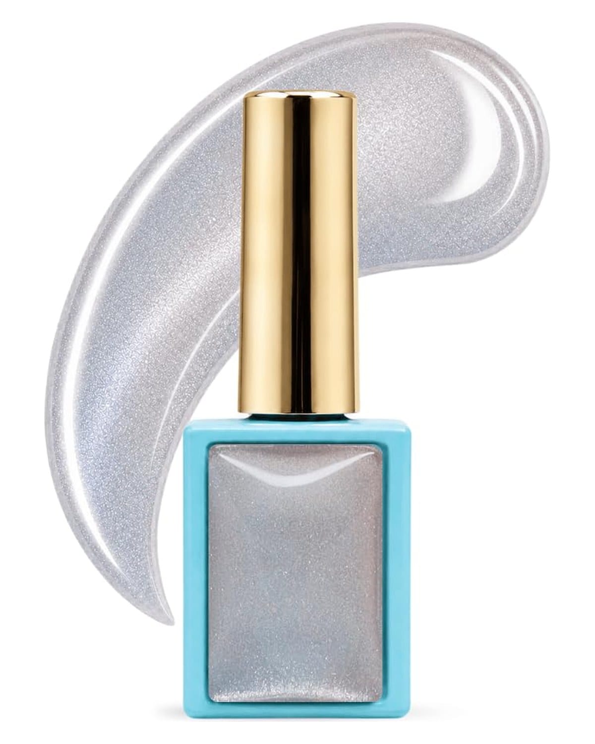 Magic Glaze Magnetic Cat Eye Gel Nail Polish - Blue Silver Glitter, 01 (23)