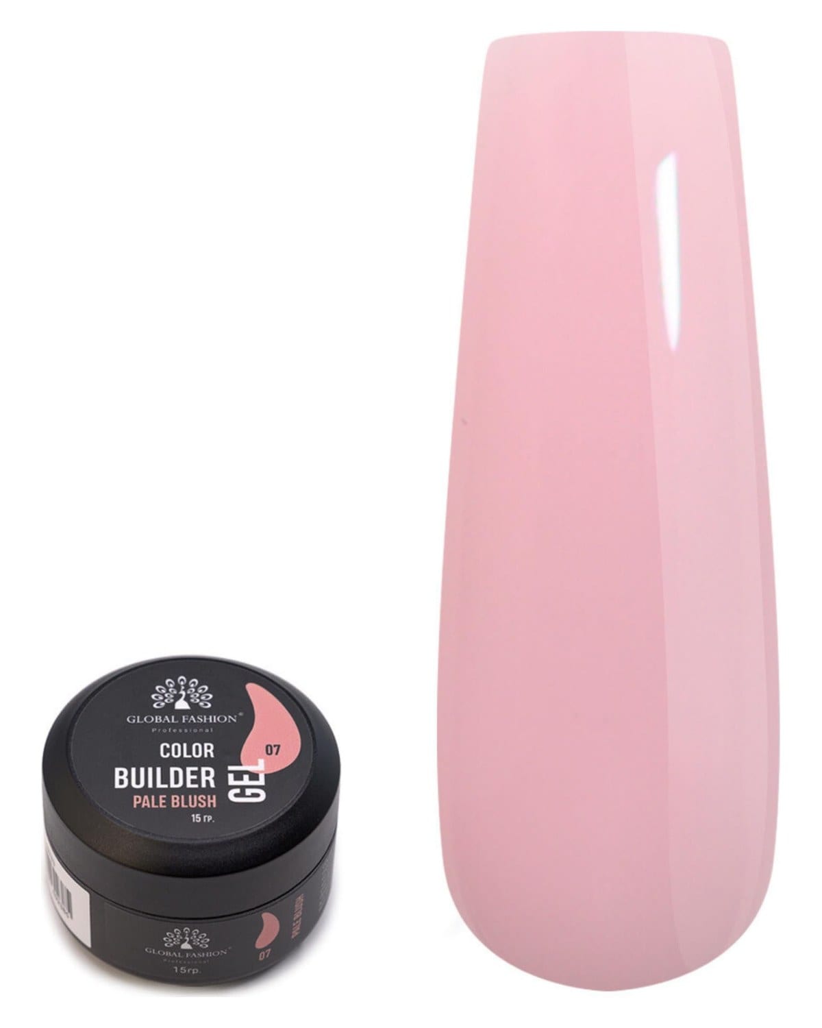 Color Builder Gel 15g with 13 Shades: Unleash Your Inner Nail Artist with This Versatile Sculpting and Coloring Nail Art Toolkit (07 PALE BLUSH)
