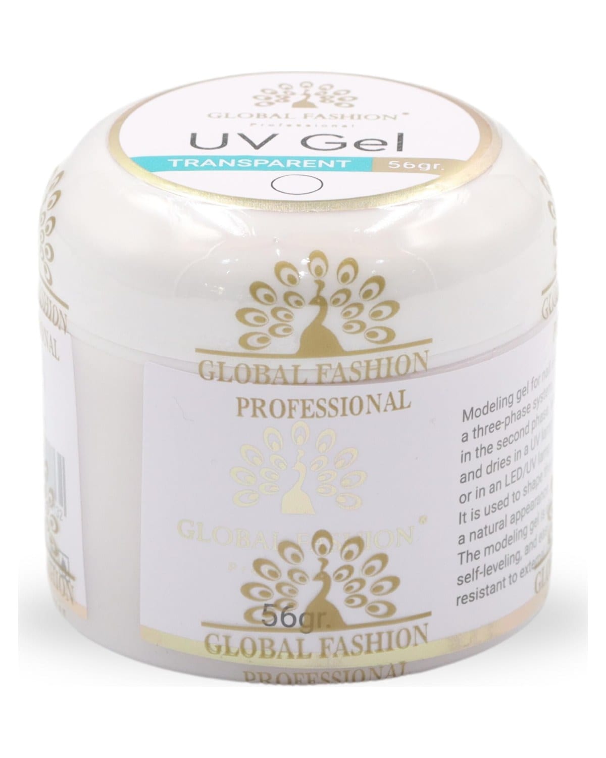 GLOBAL FASHION Professional Extension Gel - 3-Phase Modeling Gel for Durable Nail Extensions | (Transparent 56g)
