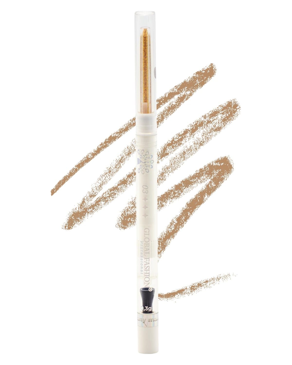 Waterproof Gel Eyeliner Pen 0.2 mm Precision Tip, Smudge-Proof & Long-Lasting 12 H Wear, Twist-Up Retractable Eye Liner Makeup Pencil, Ultra-Fine No-Tug Glide (Orange)