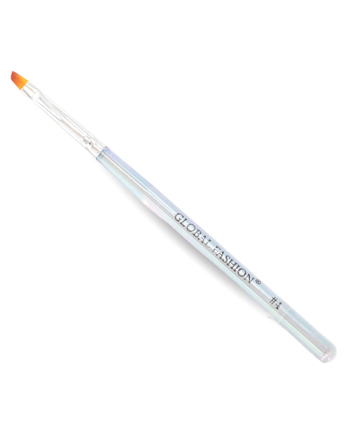 GLOBAL FASHION Professional Gel Nail Flat Synthetic Brush Set #4, 6, 8 - Perfect for Beginners and Nail Artists # (#4) — Color 100004855268