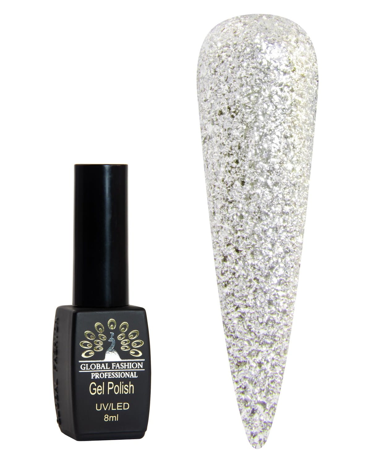 Black Elite Gel Polish 8ml, Long-Lasting Gel Colors, (158)