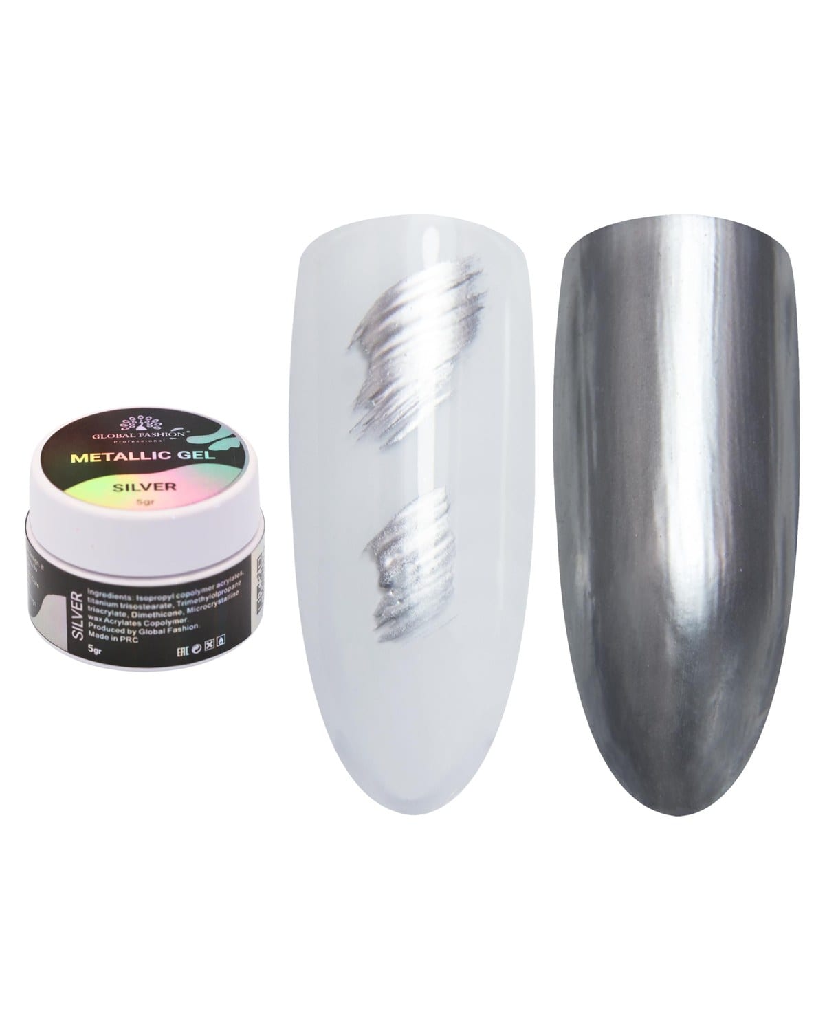 GLOBAL FASHION Professional Metallic Gel Nail Polish