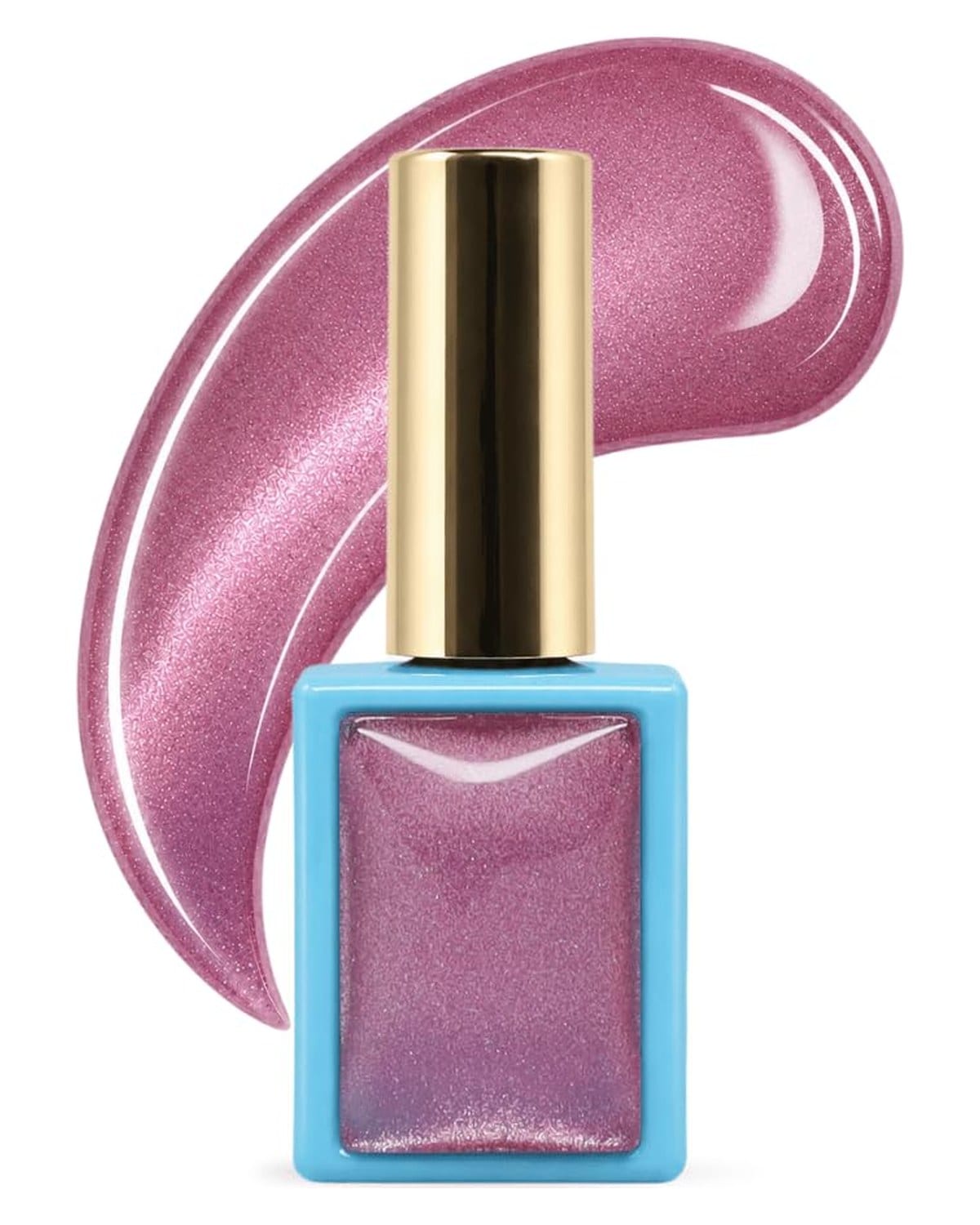 Magic Glaze Magnetic Cat Eye Gel Nail Polish - Blue Silver Glitter, 01 (08)