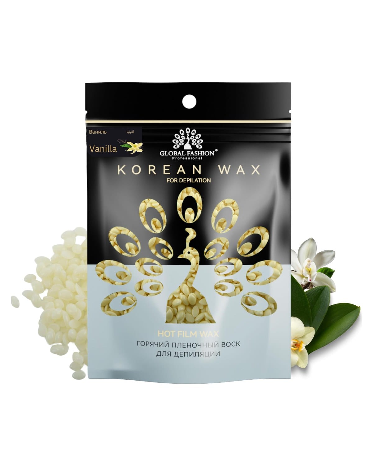 Korean Hot Film Hard Wax Beans for Painless Hair Removal – 12 Variants Stripless Korean Waxing Beads for Bikini, Legs, Face, Body – All Skin Types (1000g, VANILLA) — Scent Vanilla-1000g