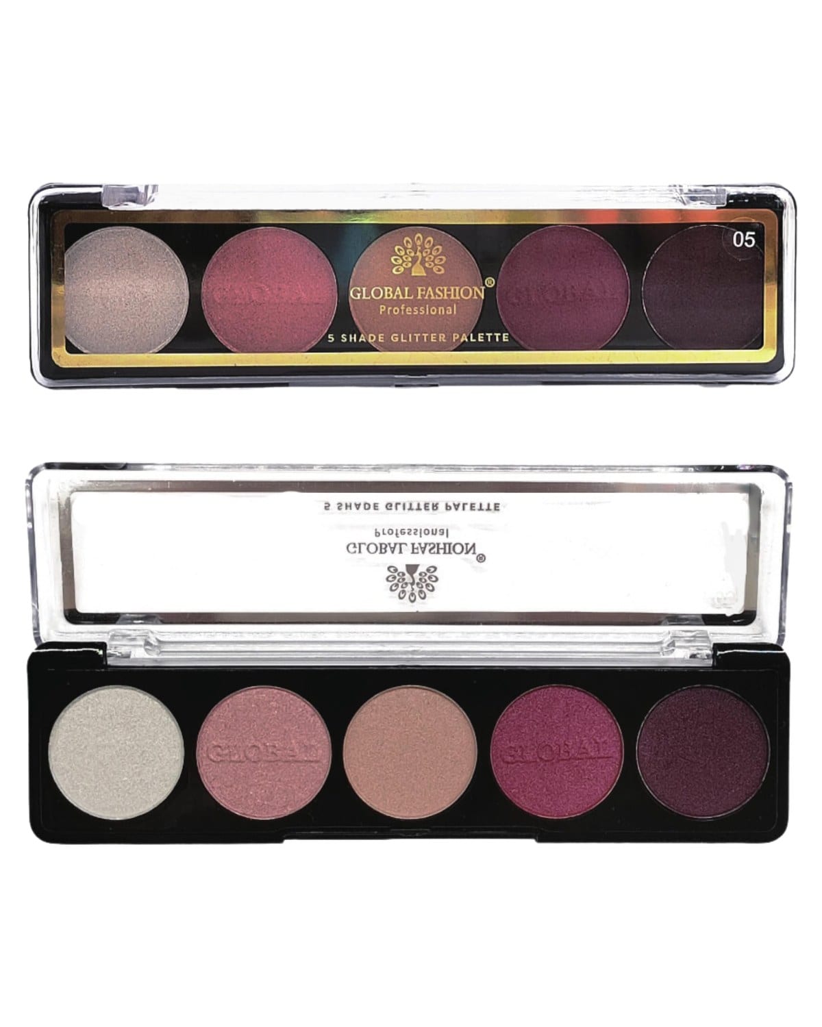 Global Fashion Professional 5-Color Eye Shad Palette - Long-Lasting Matte and Shimmer Shades, High Pigment, Blendable Makeup Palette for Day & Night Looks | (PALETTE 5)