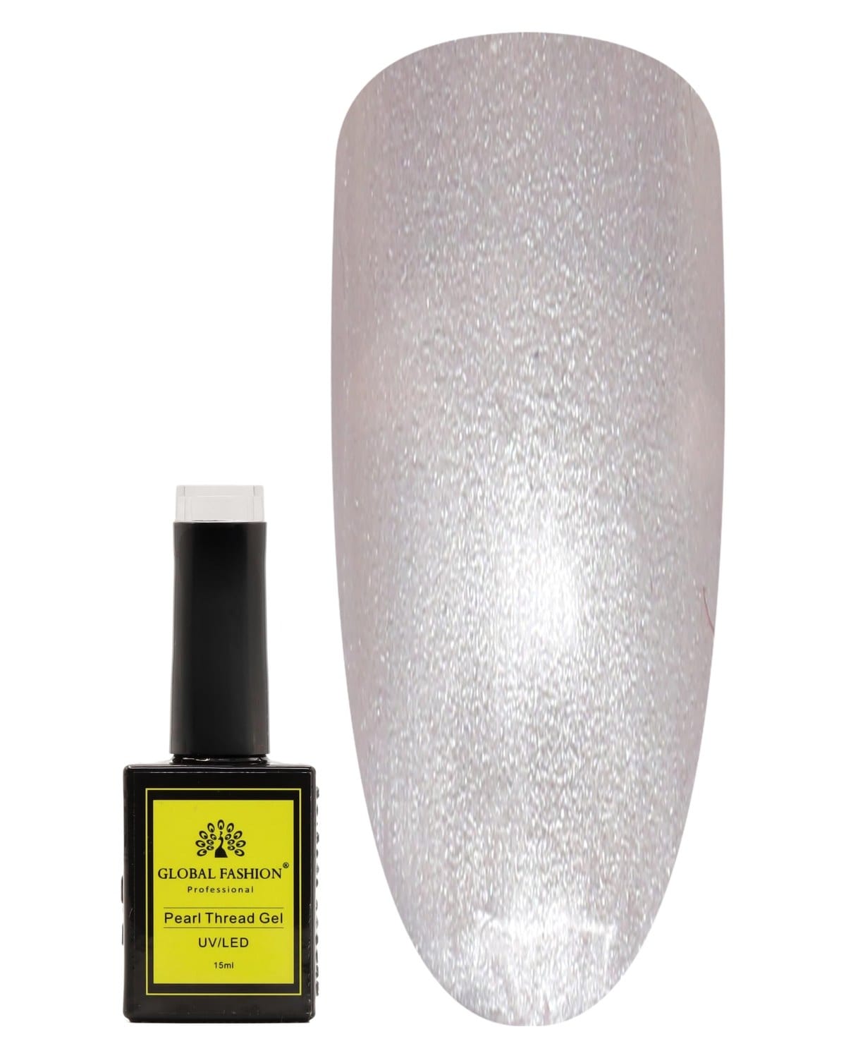 Pearl Thread Gel Nail Polish 15ml by Global Fashion – Long-Lasting, Color Changing, Professional Nail Art, UV/LED Soak-Off Gel, Easy Application, Salon-Grade Manicure | (190, 15ml)