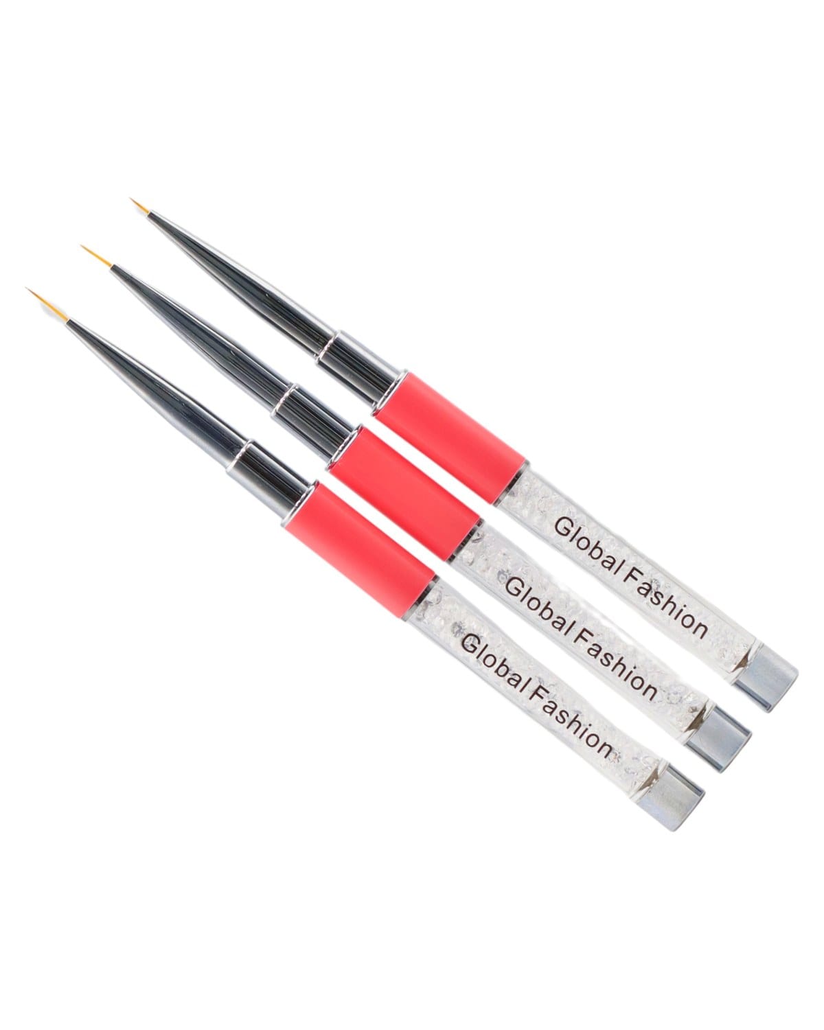 GLOBAL FASHION Professional Stylish Brush Set for Design (3 Sizes) | - Transparent