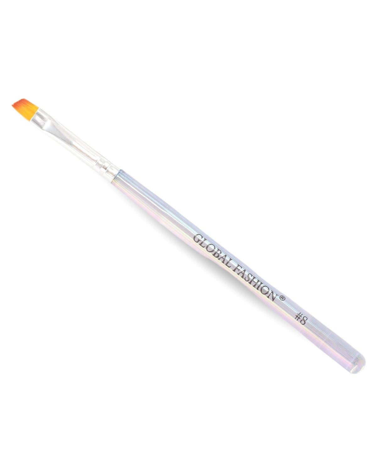 GLOBAL FASHION Professional Gel Nail Flat Synthetic Brush Set #4, 6, 8 - Perfect for Beginners and Nail Artists # (#8) — Color 100059385428