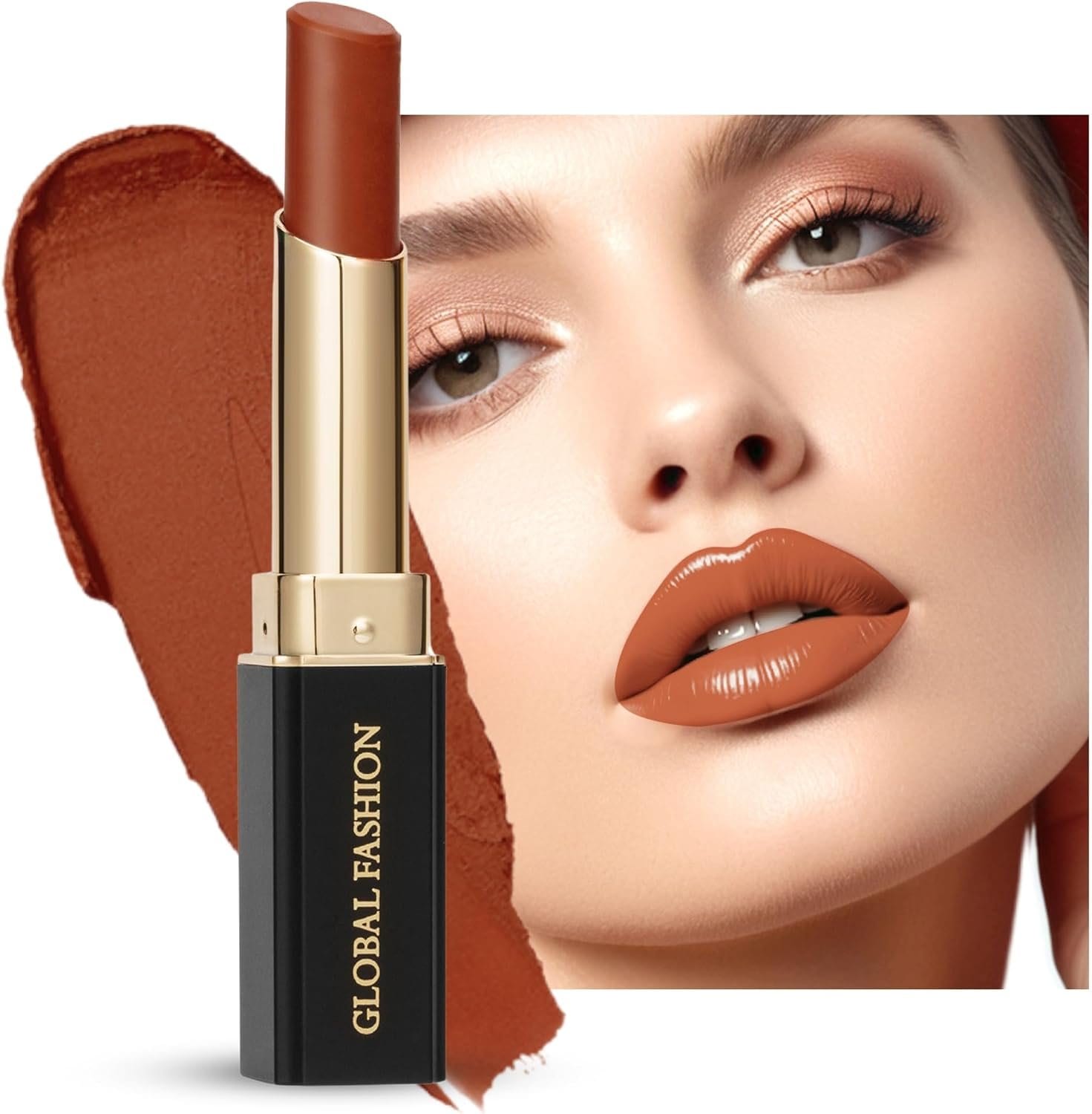 Global Fashion Silk Smooth Matte Lipstick – Long-Lasting, Luxurious Color, Rich Hydration, Lightweight Formula, Lightweight Matte Lip Color for Women, Available in Multiple Shades — Color 109 Persian Plum