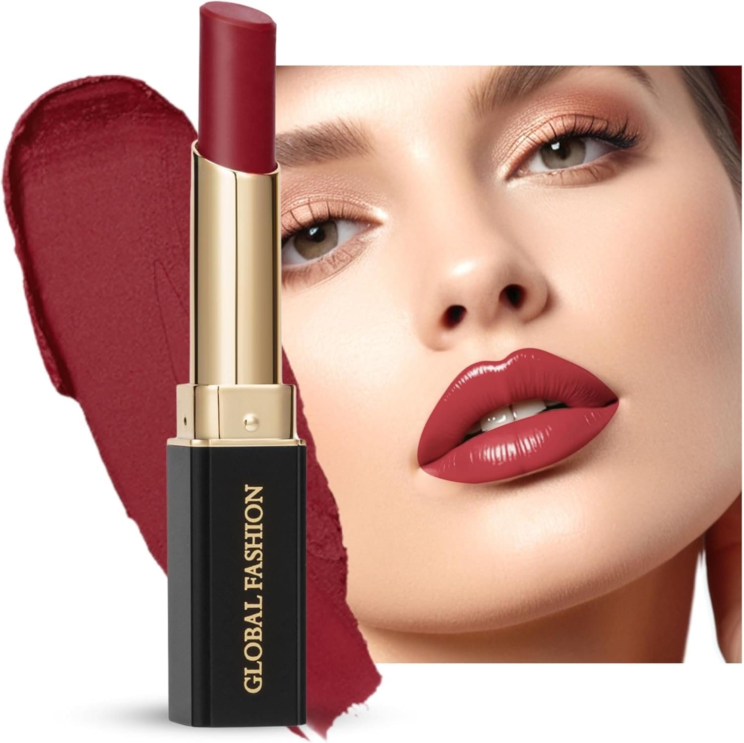 Global Fashion Silk Smooth Matte Lipstick – Long-Lasting, Luxurious Color, Rich Hydration, Lightweight Formula, Lightweight Matte Lip Color for Women, Available in Multiple Shades — Color 122 Old Mandarin