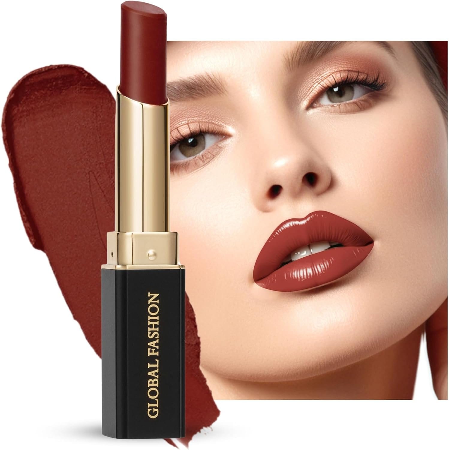 Global Fashion Silk Smooth Matte Lipstick – Long-Lasting, Luxurious Color, Rich Hydration, Lightweight Formula, Lightweight Matte Lip Color for Women, Available in Multiple Shades — Color 117 Cherrywood