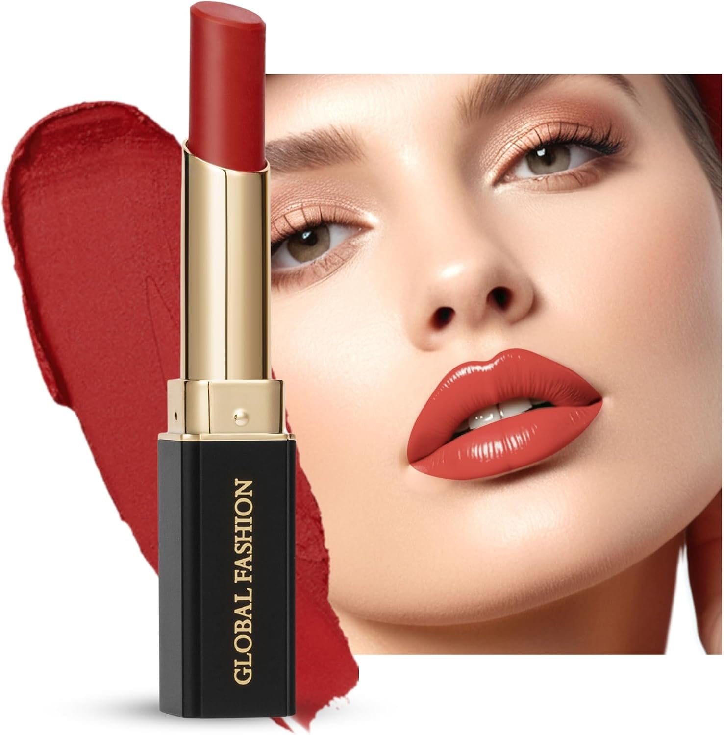 Global Fashion Silk Smooth Matte Lipstick – Long-Lasting, Luxurious Color, Rich Hydration, Lightweight Formula, Lightweight Matte Lip Color for Women, Available in Multiple Shades — Color 112 UP Maroon