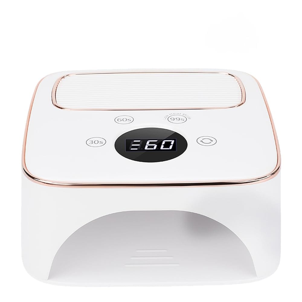 GLOBAL FASHION Professional Cordless 2-in-1 UV/LED Nail Dryer Lamp- 48W, Fast Curing with Auto Sensor, 4 Timer Settings, Results at Home, Suitable for Gel Polish, Acrylics & Polyge — Color M6-White