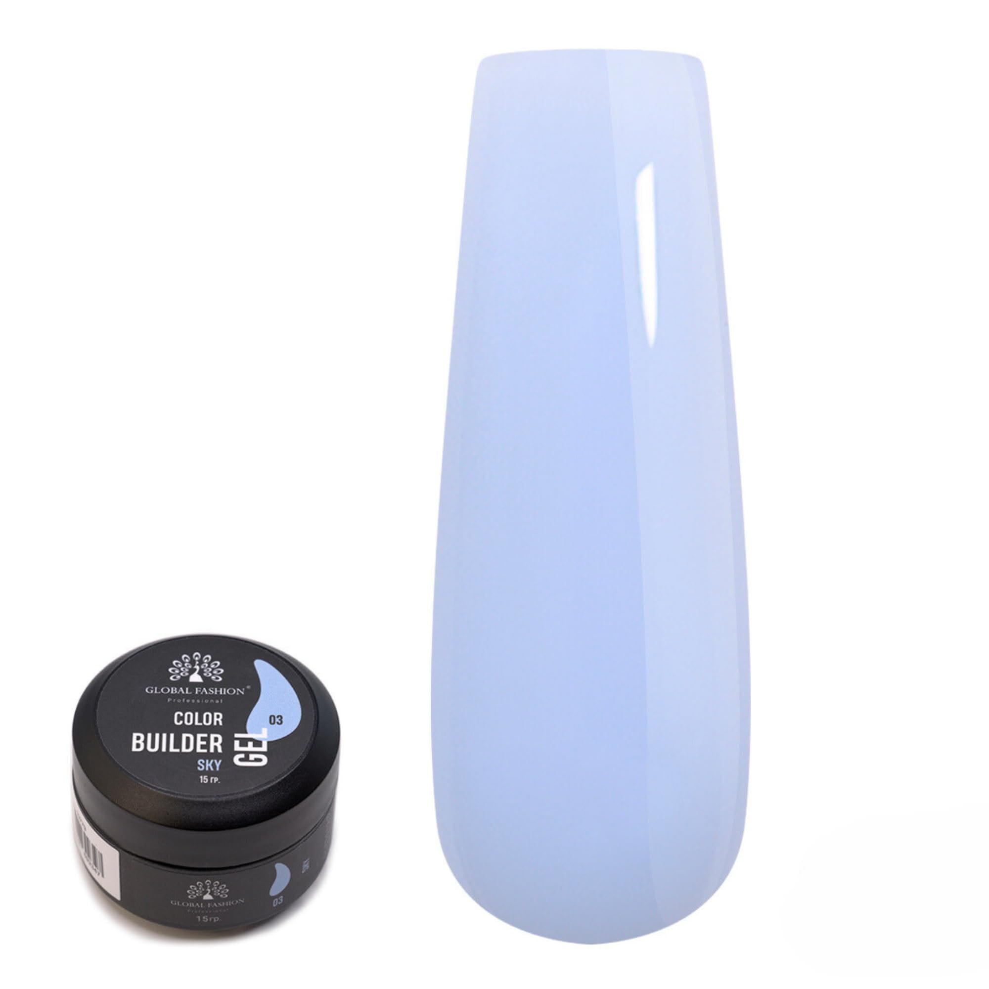 GLOBAL FASHION Professional Color Gel Builder 15g with 13 Shades: Unleash Your Inner Nail Artist with This Versatile Sculpting and Coloring Nail Art Toolkit (03 SKY)
