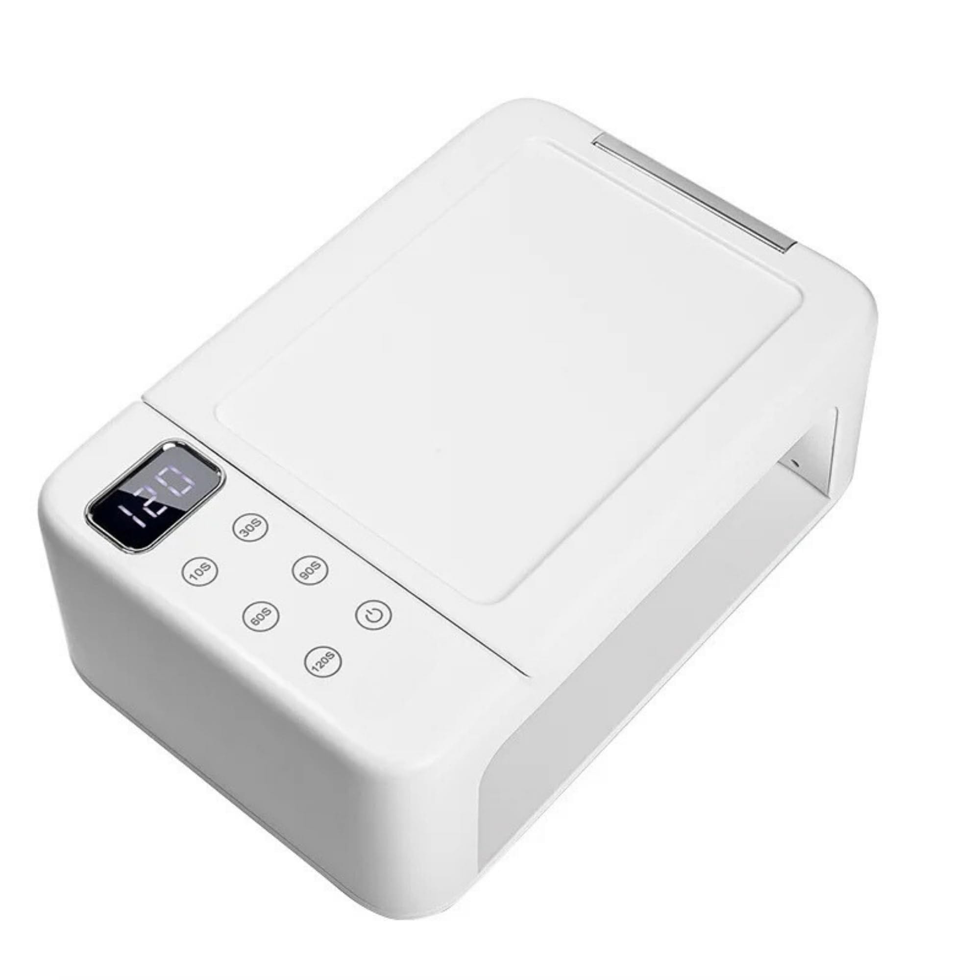 Global Fashion 2-in-1 UV/LED Nail Lamp with Hand Pillow - 63W, Painless Curing, 3 Timer Settings, Automatic Sensor, Salon-Quality Results at Home, Hand In and Out Technology - Sun