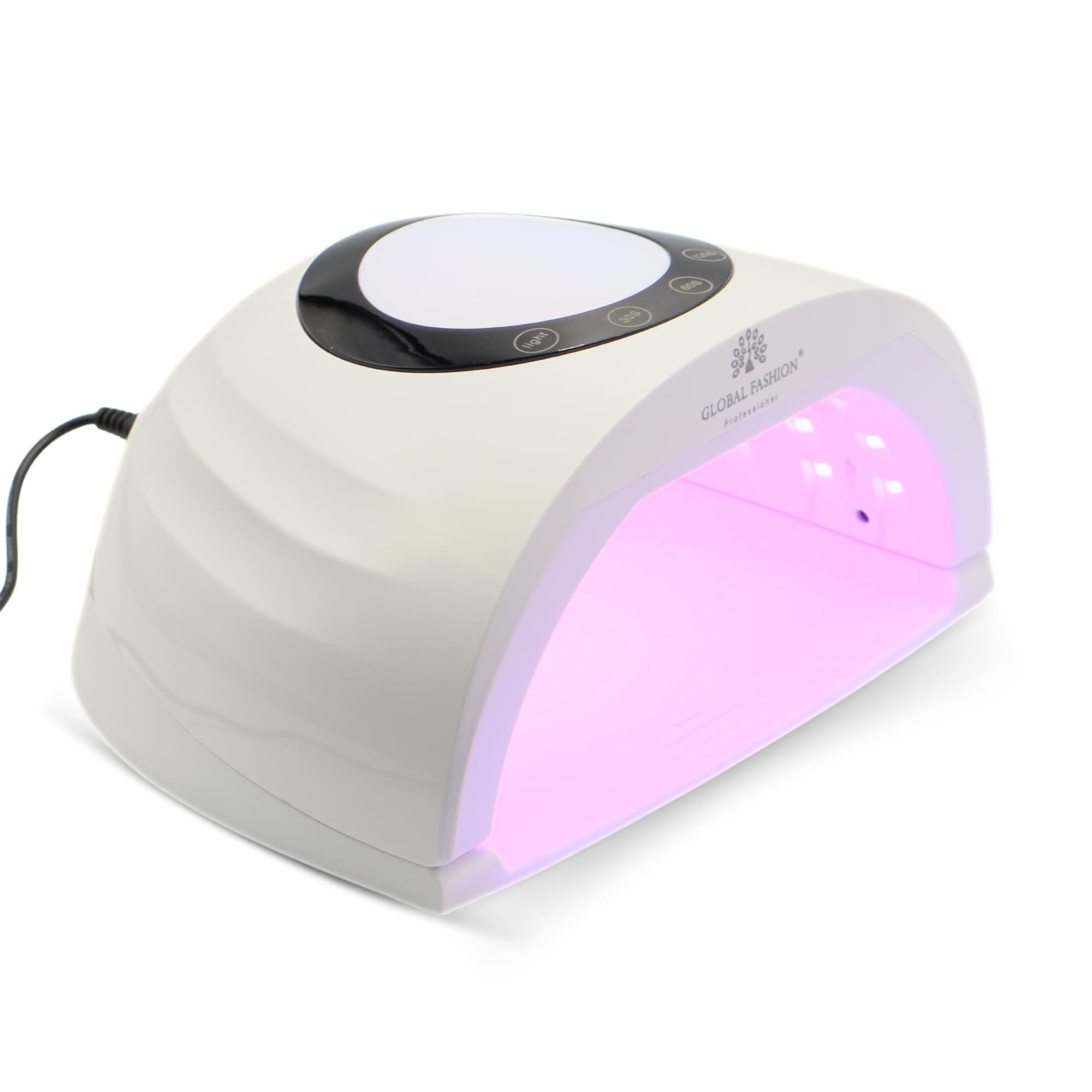 GLOBAL FASHION Professional 2-in-1 UV/LED Nail Dryer Lamp - 288W, Ultra Fast Curing, Smart Sensor, Multiple Timer Settings, Salon Quality Results at Home - GF-D03 (White)