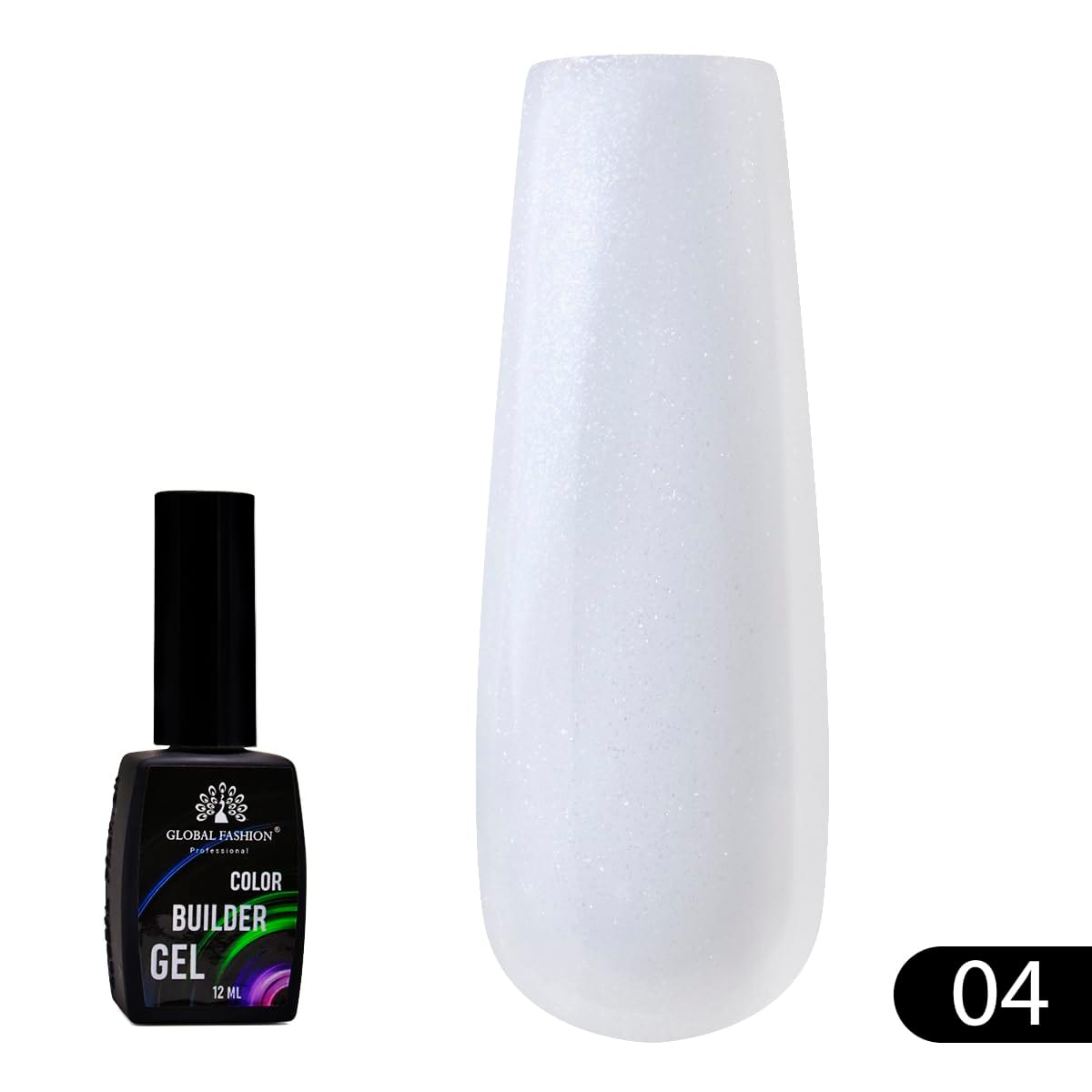 GLOBAL FASHION Professional Color Builder Gel 12ml - Long-Lasting, Chip-Resistant Manicure | (Color 04)