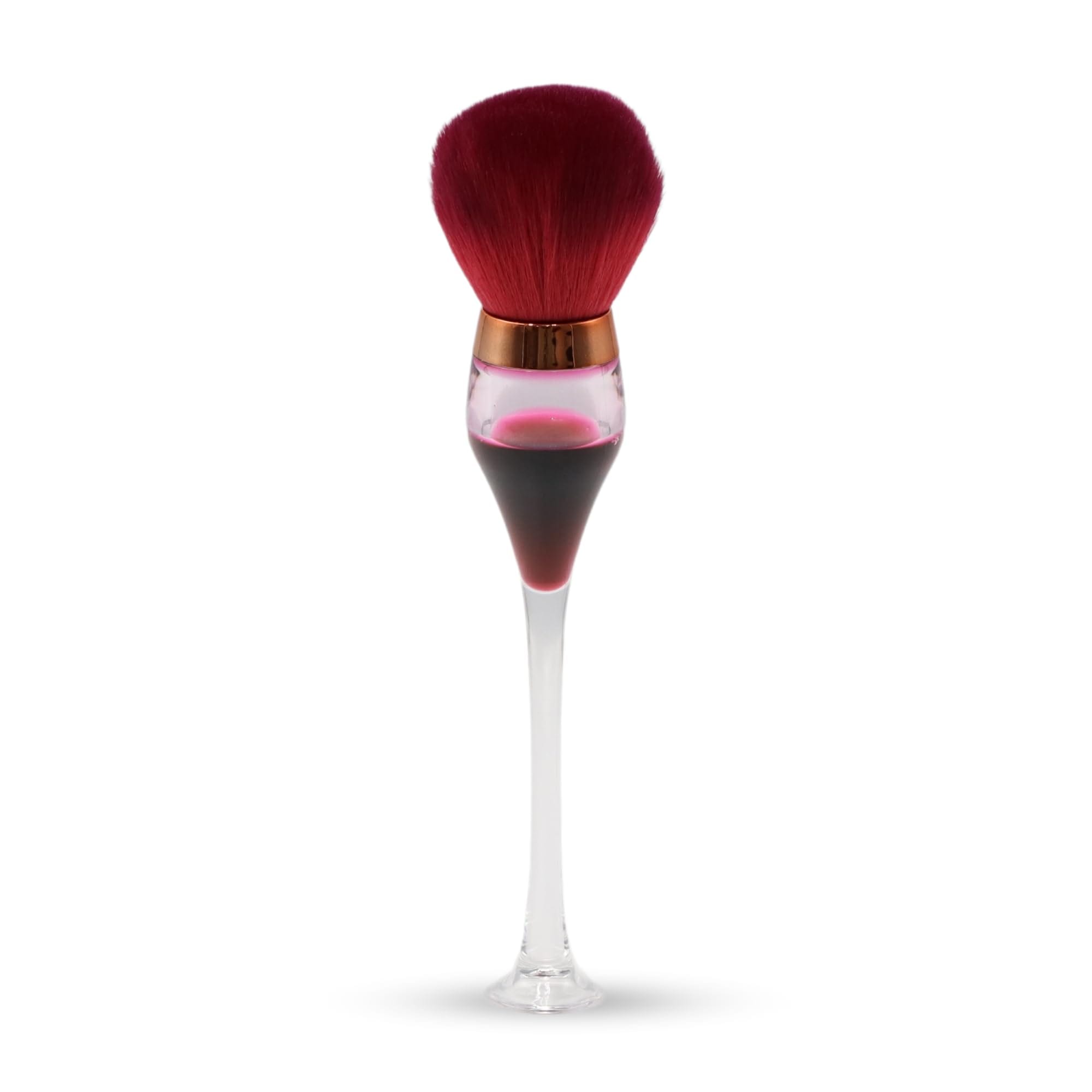 GLOBAL FASHION Professional Vegan Nail Dust Brush - Wine Glass Shape - Effortless Dust Removal for Acrylics, Glitters & Dips | Soft Bristles | Cruelty-Free Manicure Tool | Easy to — Color 0634052951821