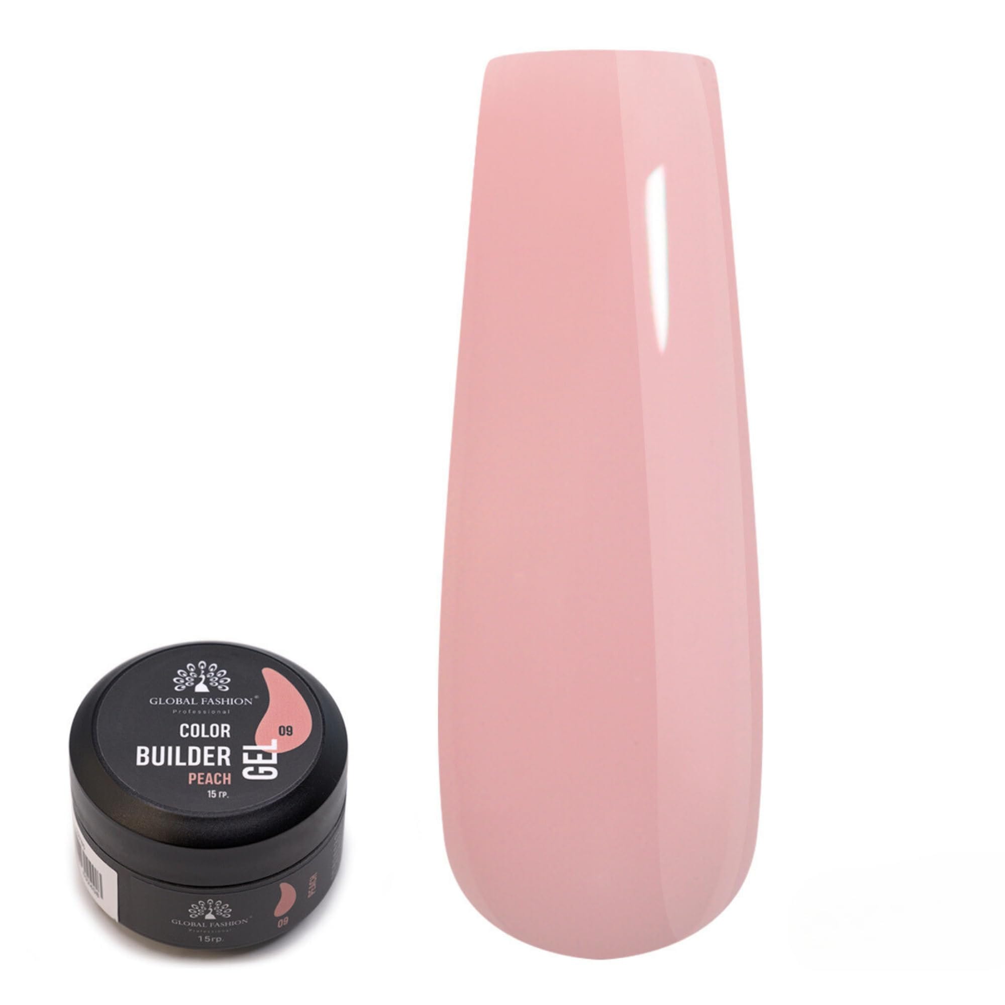 COLOR BUILDER PEACH GEL 15gr NO#09 — Color 09 PEACH