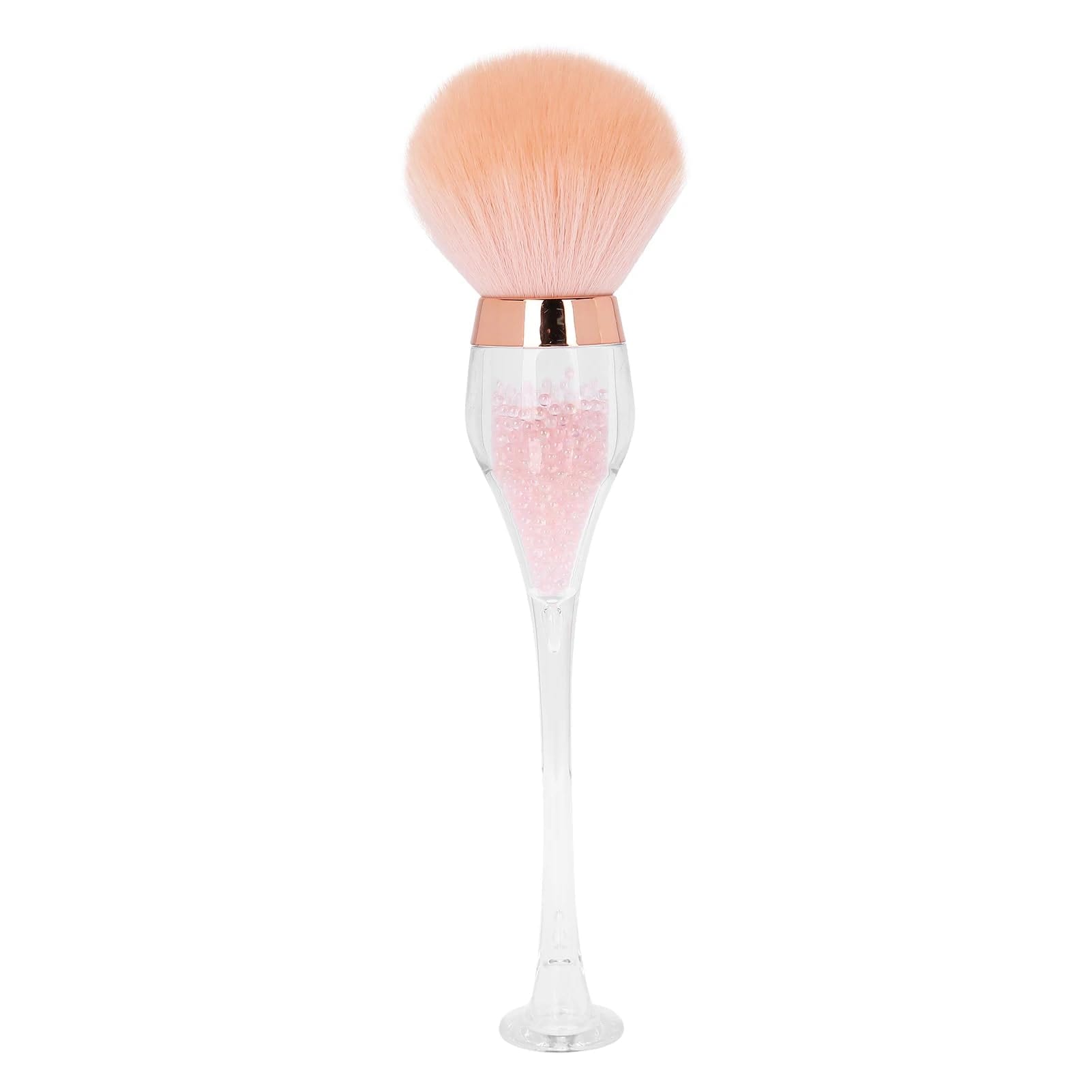 GLOBAL FASHION Professional Vegan Nail Dust Brush - Wine Glass Shape - Effortless Dust Removal for Acrylics, Glitters & Dips | Soft Bristles | Cruelty-Free Manicure Tool | Easy to — Color 0634052951814