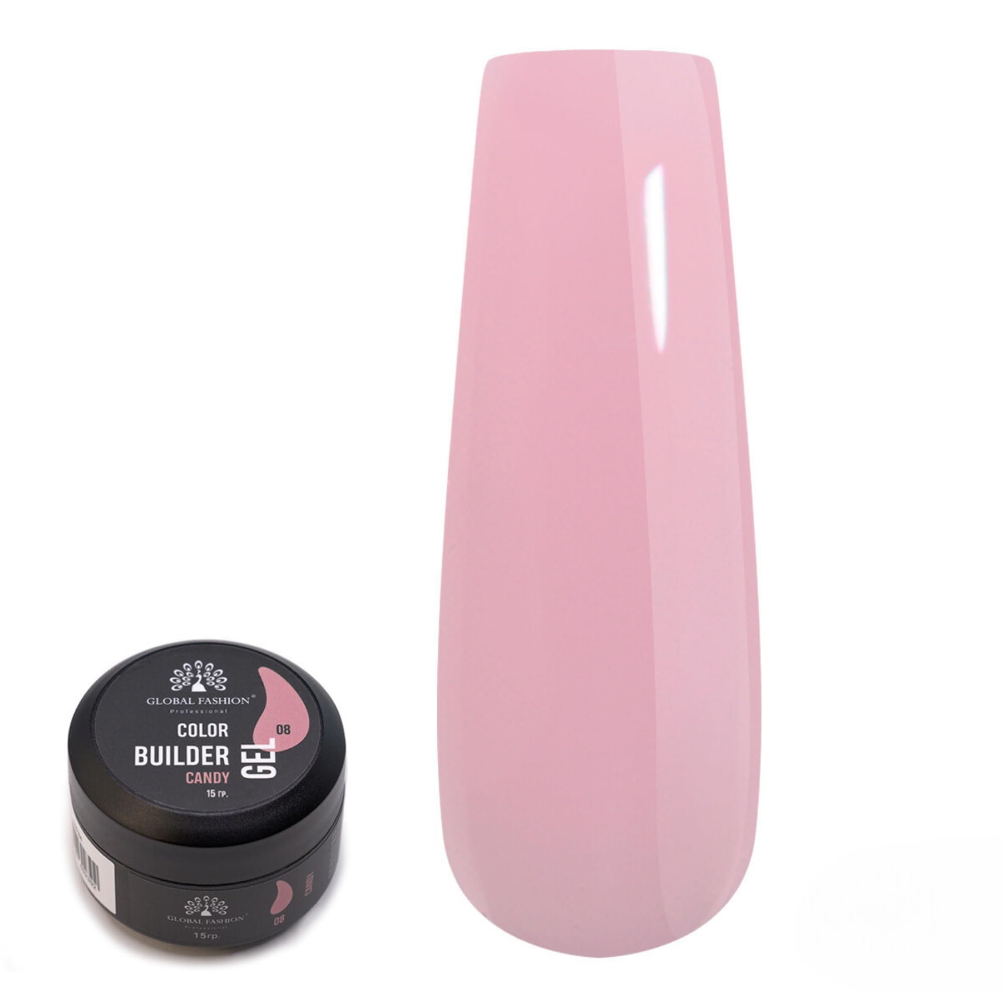 GLOBAL FASHION Professional Color Gel Builder 15g with 13 Shades: Unleash Your Inner Nail Artist with This Versatile Sculpting and Coloring Nail Art Toolkit (08 CANDY)