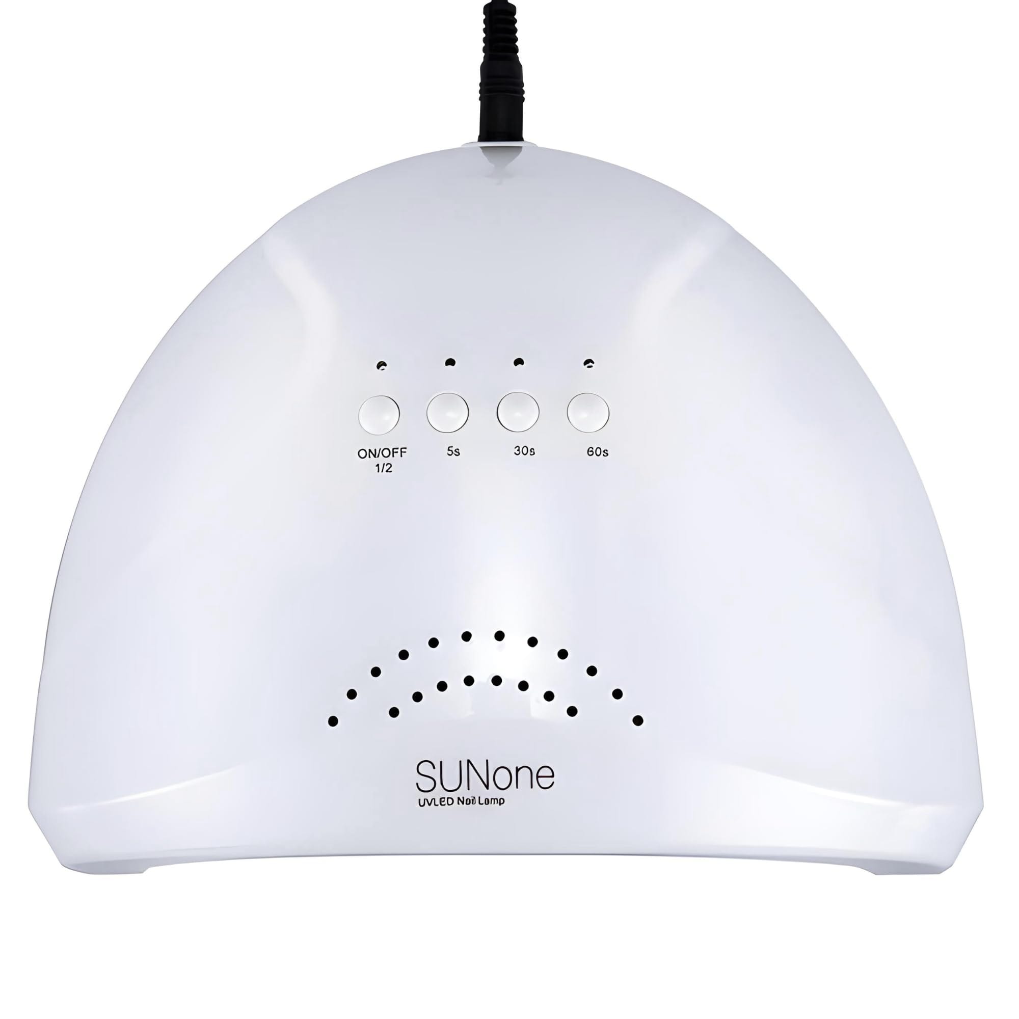 Global Fashion Sun-ONE1 48W UV LED Nail Lamp – 2-in-1 Dual Light Fast-Curing Gel Polish Dryer for Manicure & Pedicure, 3 Timer Settings, Portable for Home & Salon Use