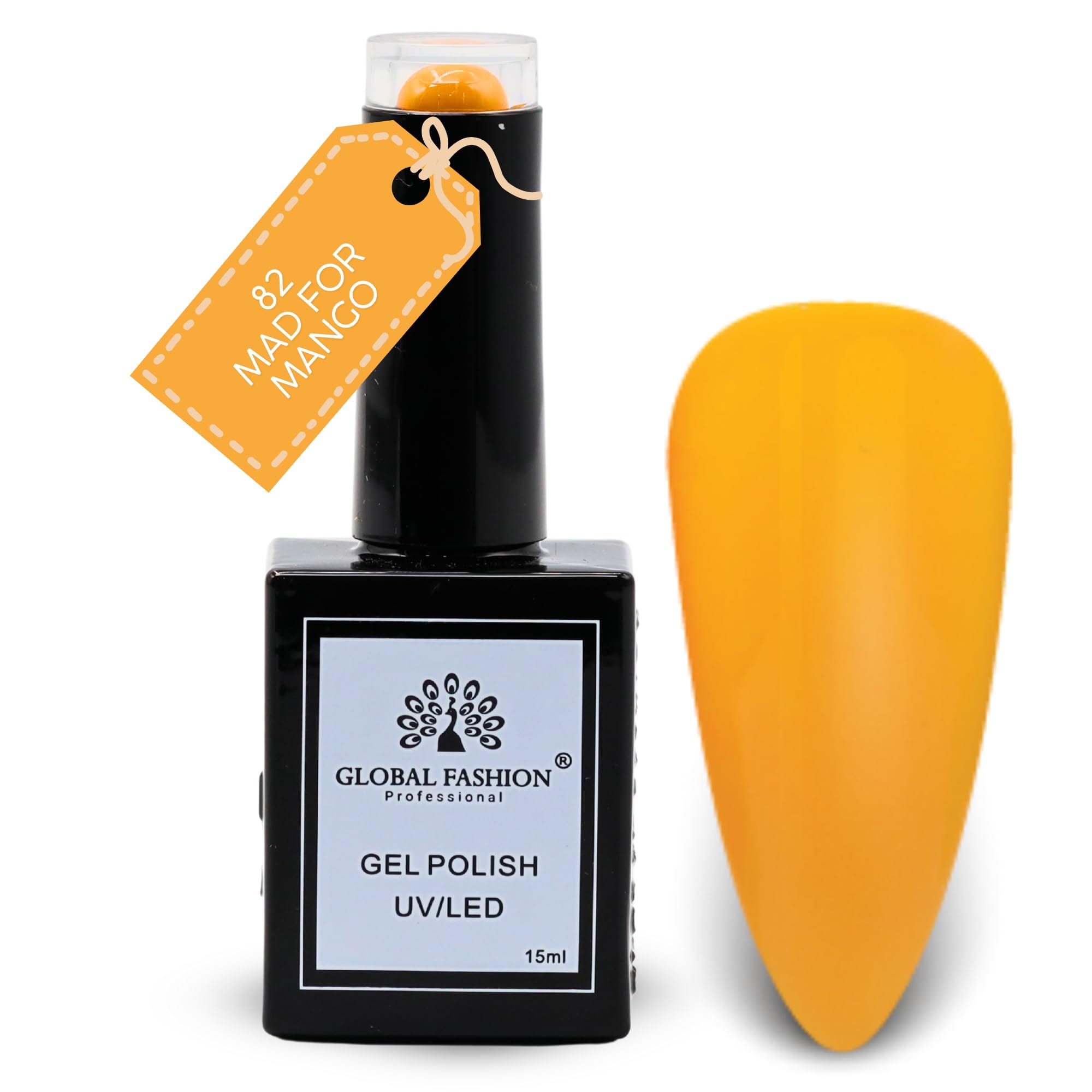 Global Fashion Mocha Moments Collection Set (79–84) – 6 Long-Lasting, High-Gloss, Chip-Resistant Colors for Teens & Professionals – UV/LED Soak-Off Nail Kit (82-Mad For Mango-1p, 1)