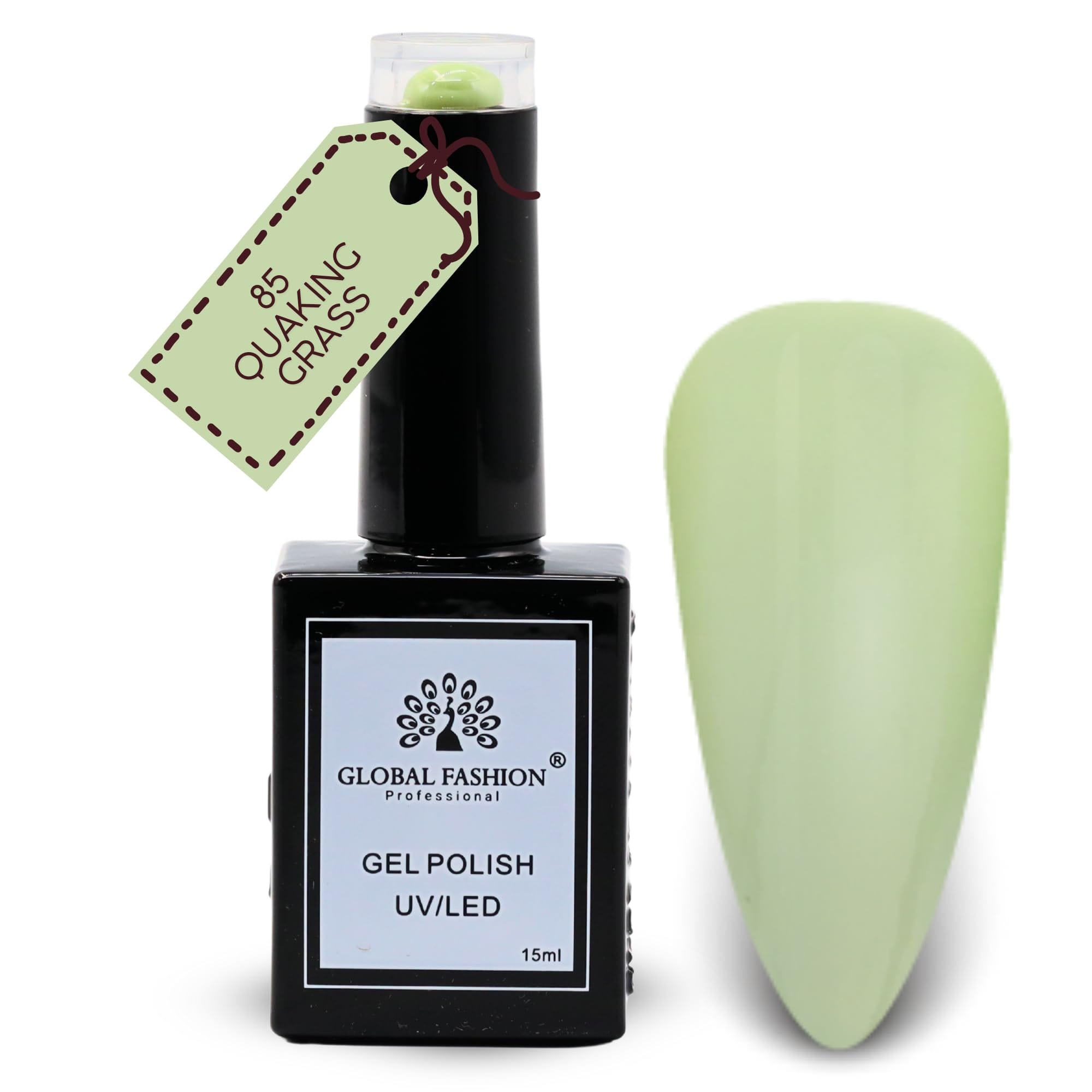 Global Fashion Pastel Petals Collection Set (85–90) – 6 Long-Lasting, High-Gloss, Chip-Resistant Colors for Teens & Professionals – UV/LED Soak-Off Nail Kit (85-Quaking Grass-1p, 1)
