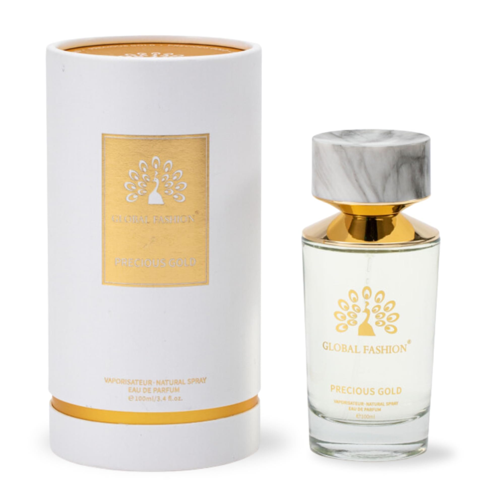 EAU DE Parfum for Men by Global Fashion | Natural Spray | Long-Lasting Floral Fragrance | Fresh & Elegant Luxury Vaporisateur | Perfect for Any Occasion | (Precious Gold)