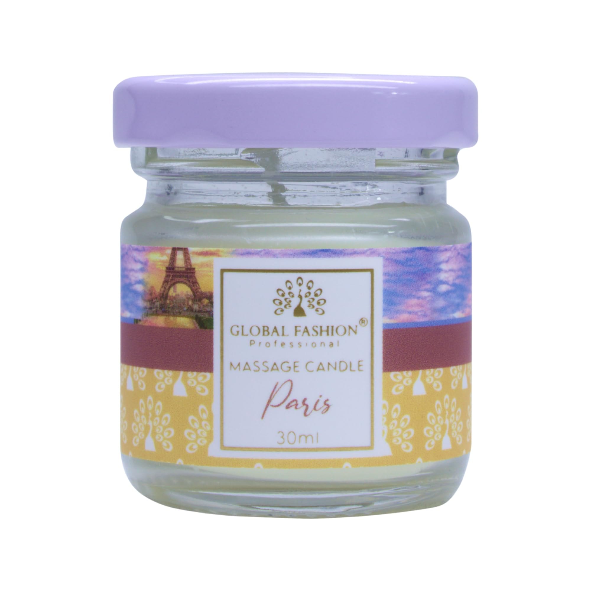 Global Fashion Massage Candle 30 ml - Luxury Body & Massage Oil Candle, Warm Skin-Oil Candle for Home Spa, Couples & Personal Use - Vegan Soy Wax, Home Scented Aromatherapy Gift-Re — Scent 0744963296932