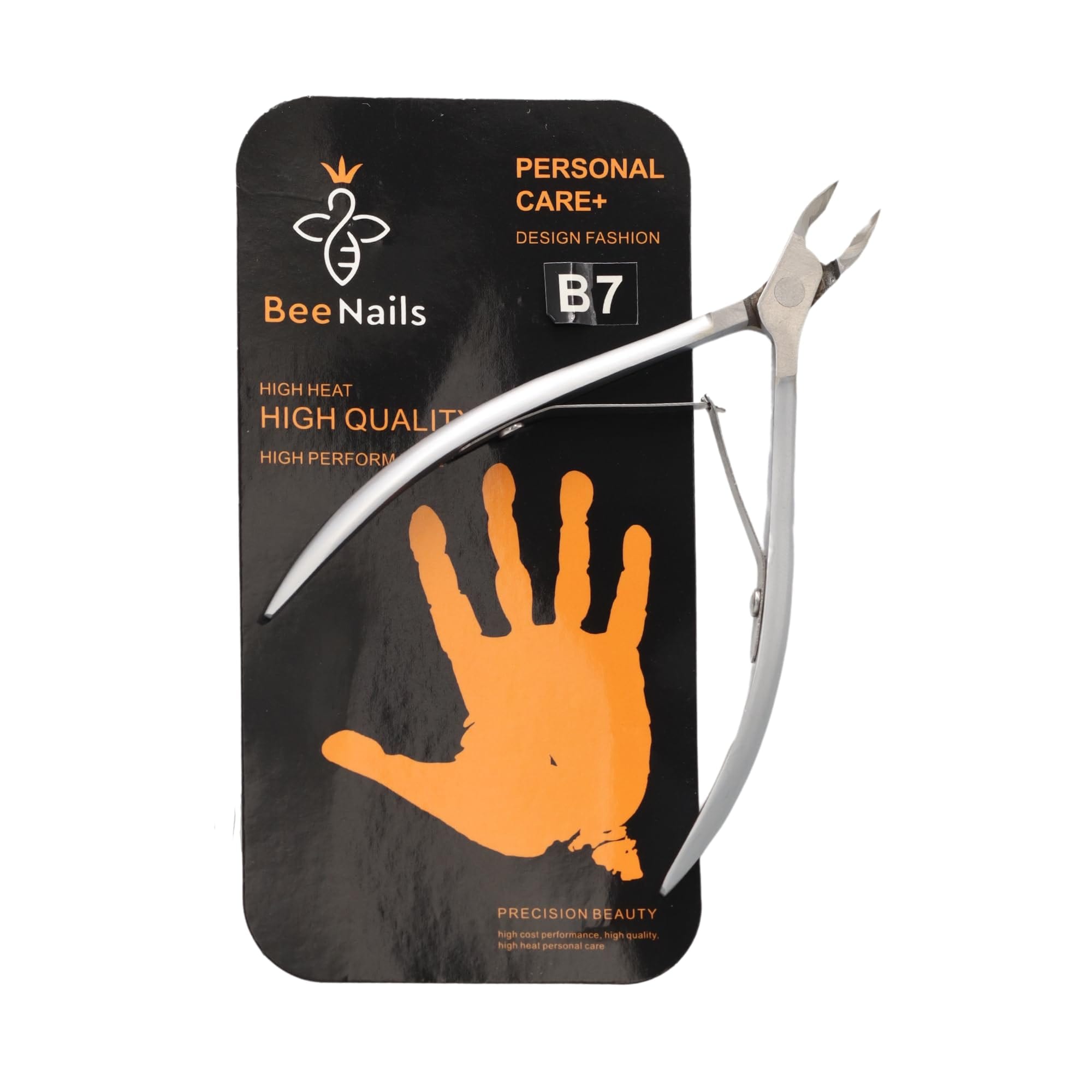 BeeNails Premium Stainless Steel Cuticle Nipper & Remover Kit for Flawless Manicures & Pedicures - Professional Clippers, Salon Grade Durable Tools for Fingernails and Toenails — Color 0634052953153