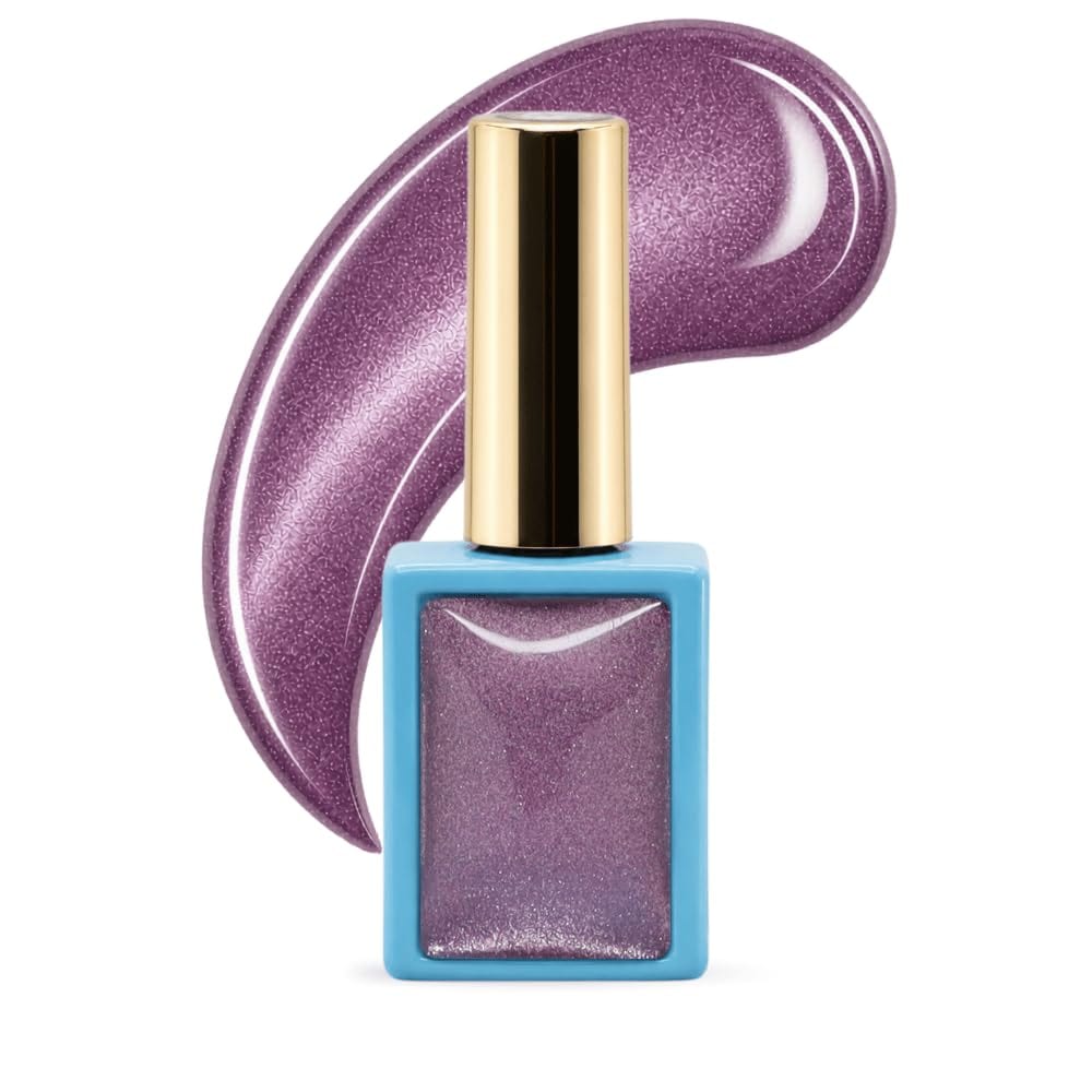Magic Glaze Magnetic Cat Eye Gel Nail Polish - Blue Silver Glitter, 01 (14)