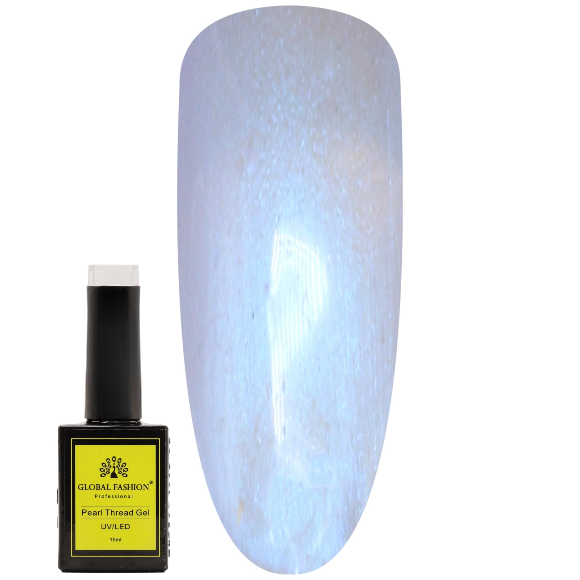 Pearl Thread Gel Nail Polish 15ml by Global Fashion – Long-Lasting, Color Changing, Professional Nail Art, UV/LED Soak-Off Gel, Easy Application, Salon-Grade Manicure | (196, 15ml)