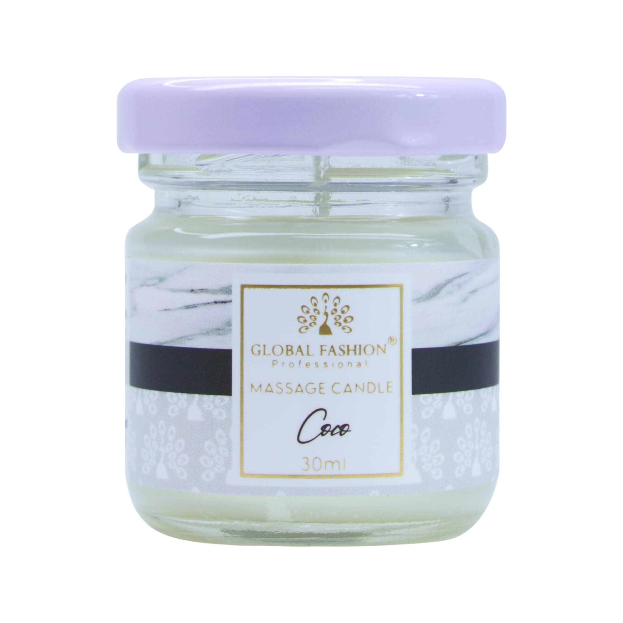 Global Fashion Massage Candle 30 ml - Luxury Body & Massage Oil Candle, Warm Skin-Oil Candle for Home Spa, Couples & Personal Use - Vegan Soy Wax, Home Scented Aromatherapy Gift-Re — Scent 0744963296901