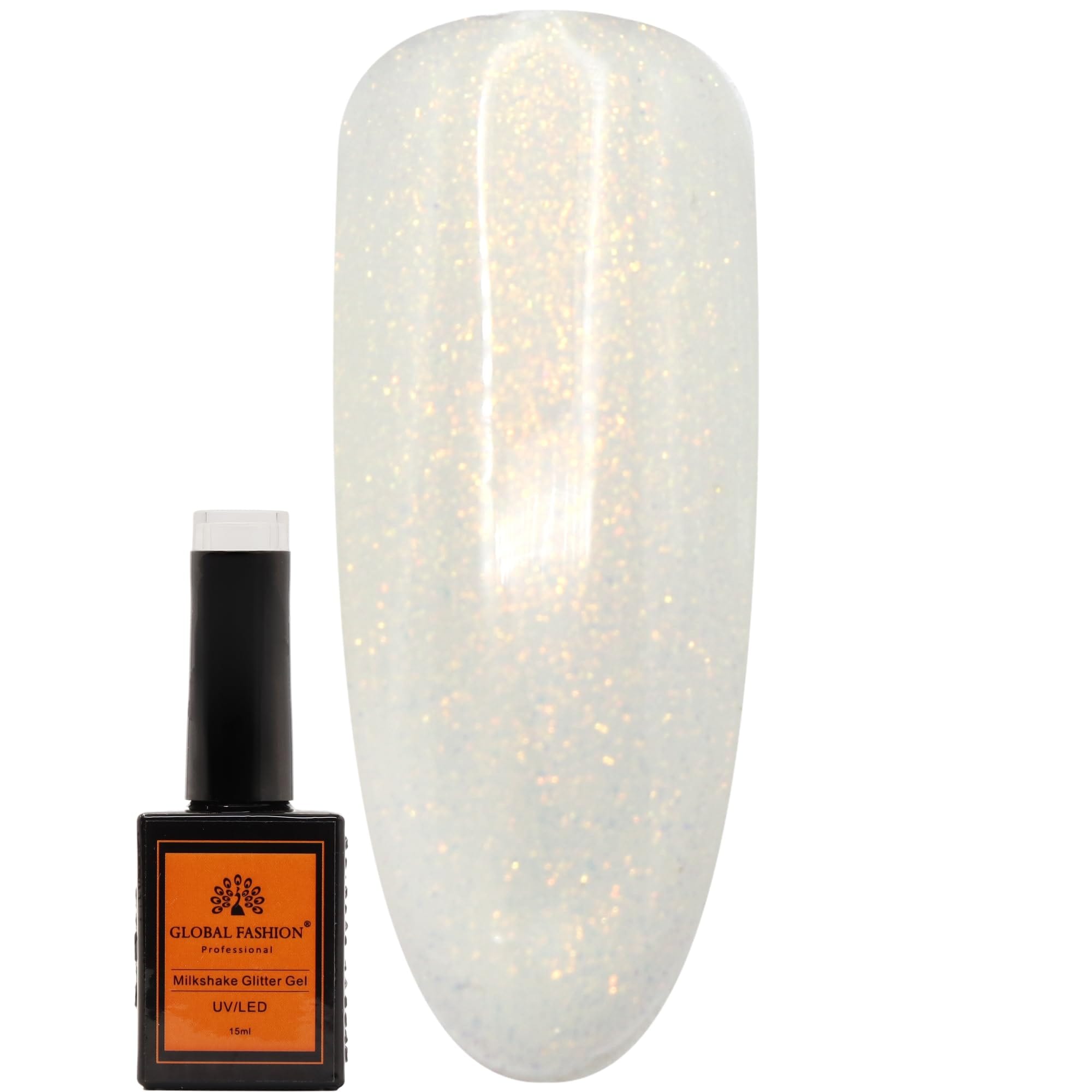 MILKSHAKE Glitter Gel Nail Polish15ml by Global Fashion - Long-Lasting, Color Changing, Professional Nail Art, UV/LED Soak-Off Gel, Easy Application, Salon-Grade Manicure | (260, 1)